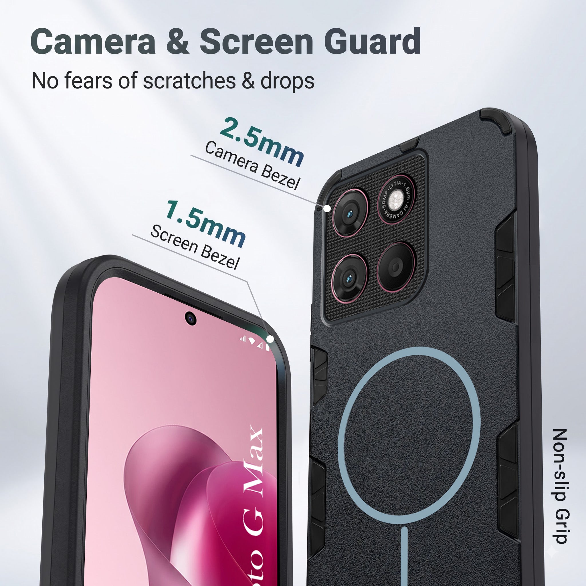 For Motorola Moto G Max Back Cover Case (Slim Hybrid Armor | Shockproof Camera Protection | Rugged Dual Layer)
