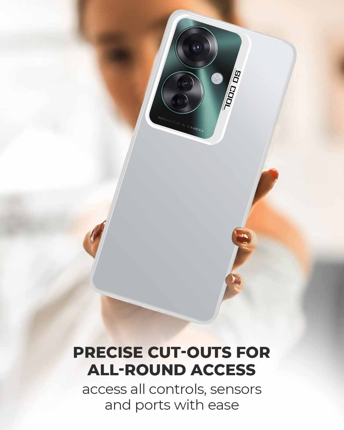 For Oppo Reno11 F 5G | Oppo Reno 11F 5G Hard Back Cover Case (Velvet Touch | Professional Glossy Finish | Camera Protection Bump)