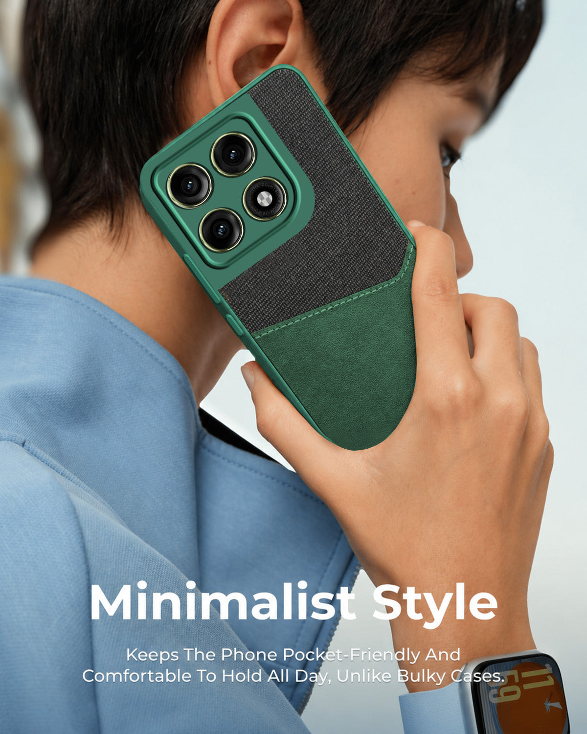 For Motorola Moto Edge 70 Pro Back Cover Case (Dual PU Leather Stitch | Professional Minimalist | Soft and Flexible)