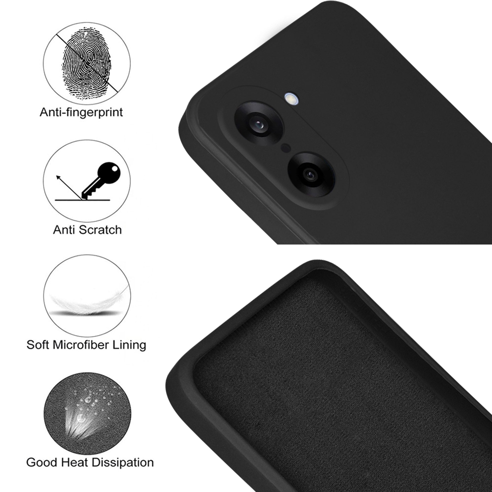 For Oneplus Nord CE 5 Back Cover Case (Matte Finish Silicone with Inside Fiber cloth)