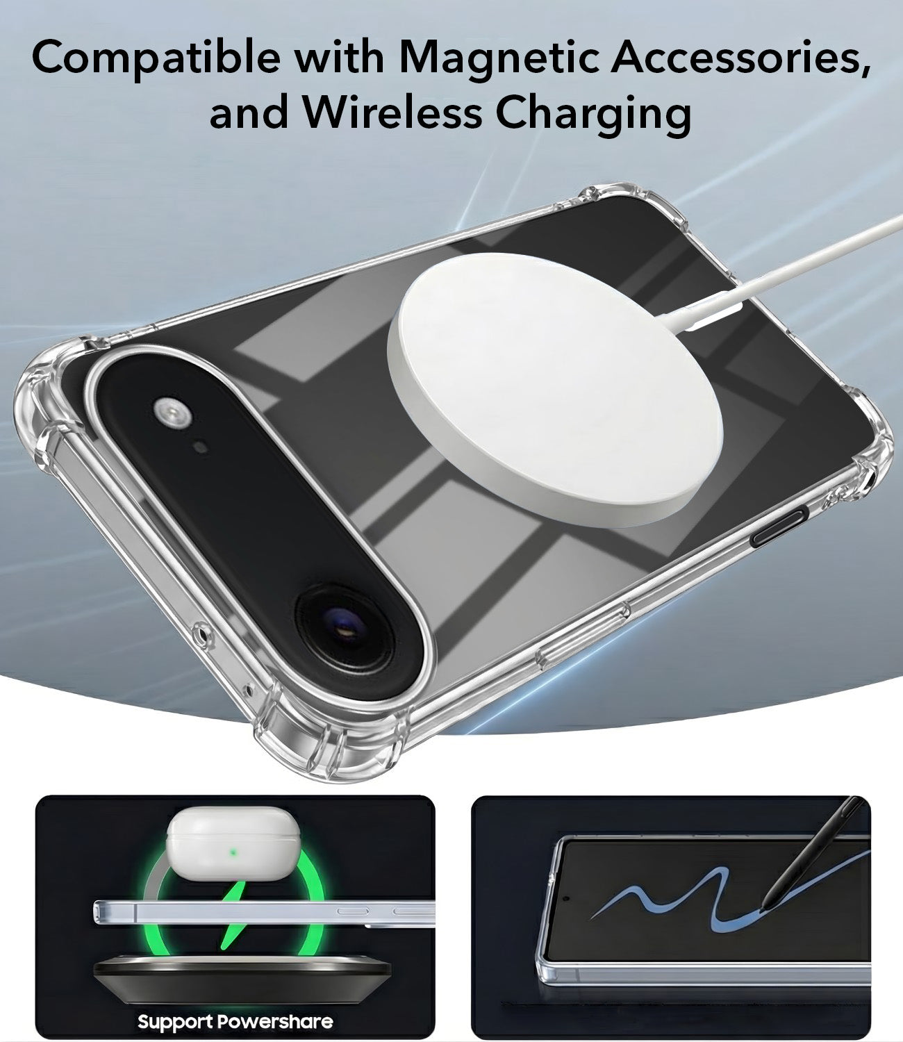 For Apple iPhone 17 Air Back Cover Shockproof Crystal-Clear (Magsafe Wireless Support | Drop & Camera Protection | Hard Polycarbonate)