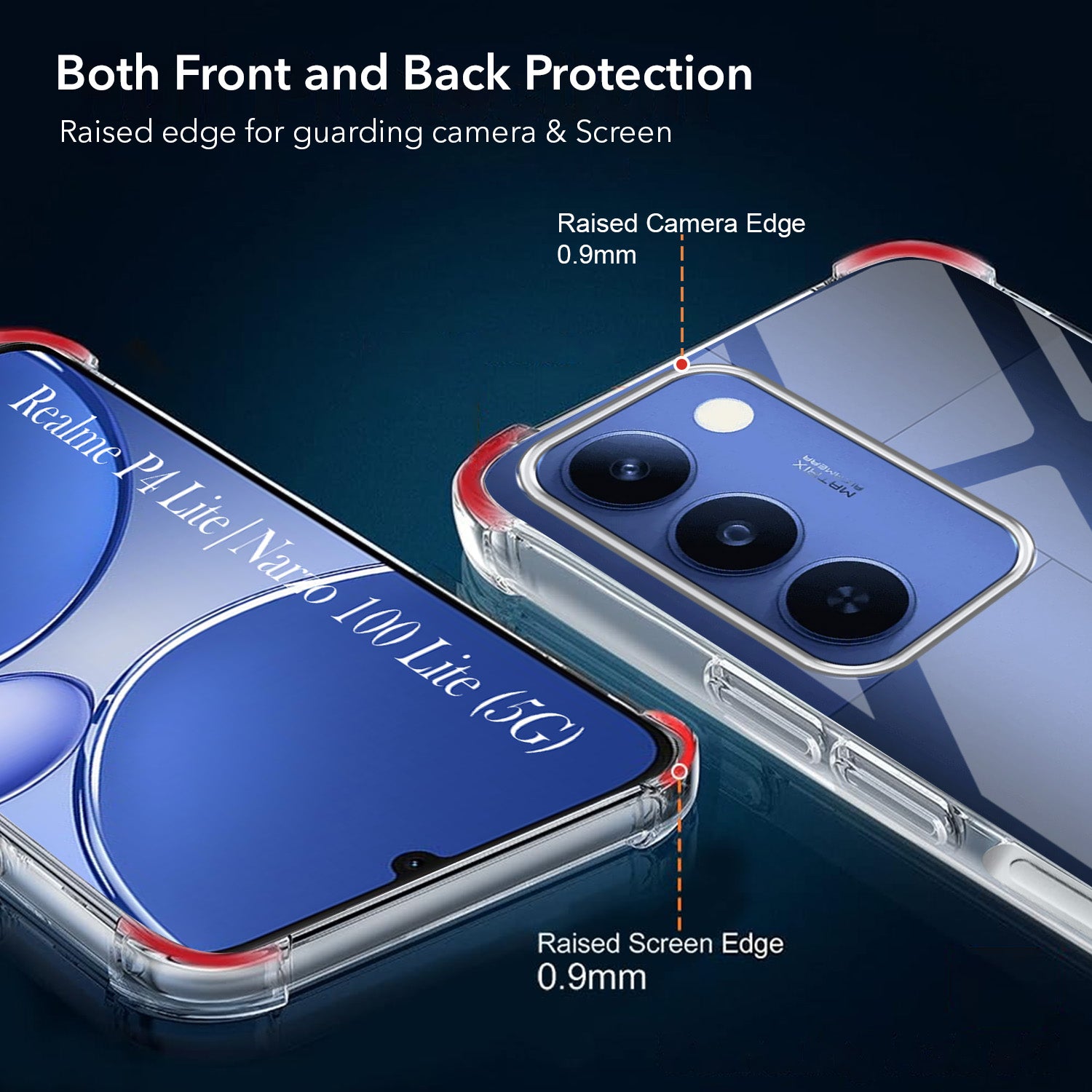 For Realme P4 Lite 5G | Realme Narzo 100 Lite 5G Back Cover Shockproof Crystal-Clear (Drop & Camera Protection | Hard Polycarbonate)