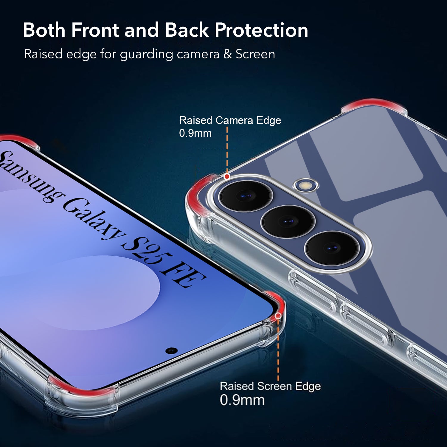 For Samsung Galaxy S25 FE Shockproof Crystal-Clear Back Cover ( Drop & Camera Protection | Hard Polycarbonate)