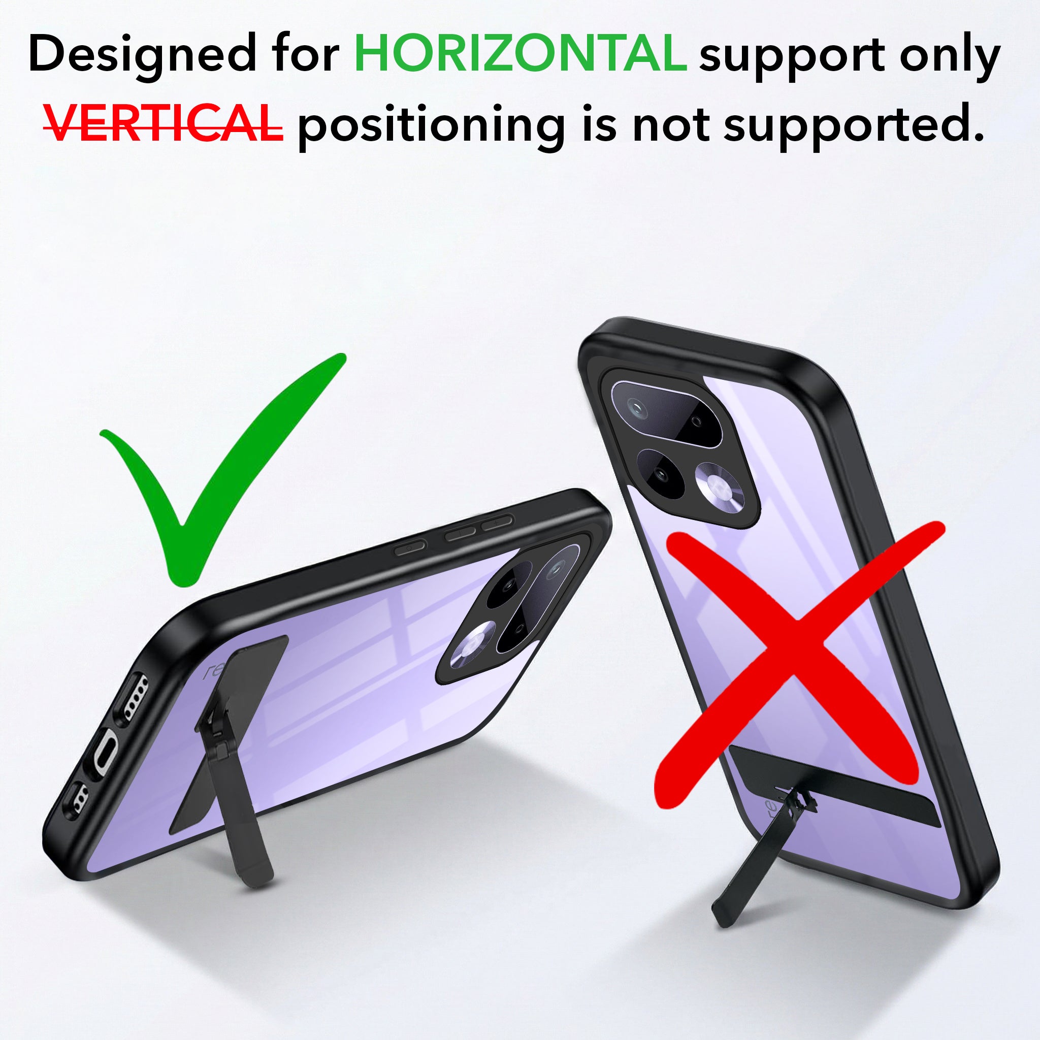 For Realme 16 Pro Back Cover Case (Built-in Stand | Lifetime Anti Yellow | Kickstand Shockproof | Camera Protection | MagSafe Compatible)