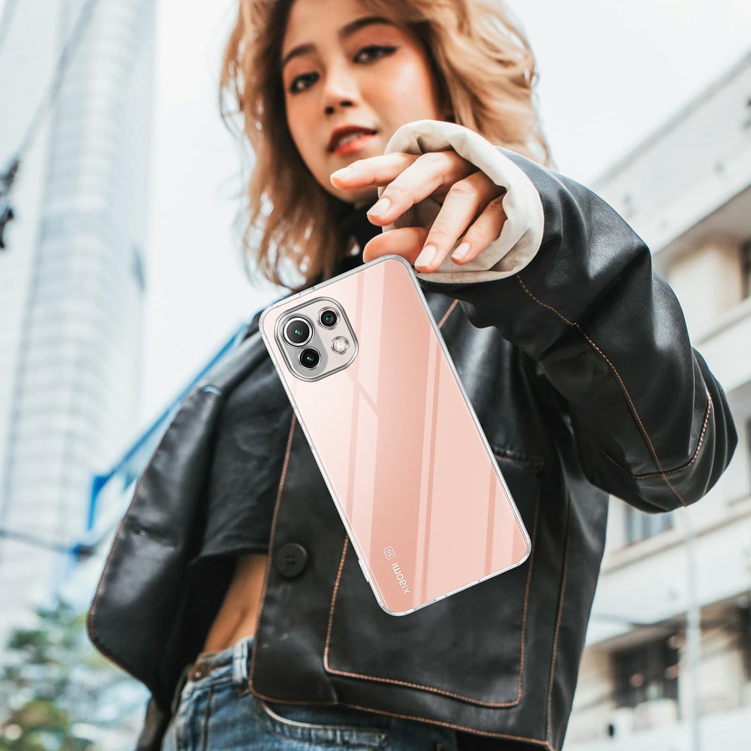 For Xiaomi 11 Lite 5G NE Back Cover (Silicone Clear Shockproof Case with Camera Protection | Soft and Flexible | Transparent)