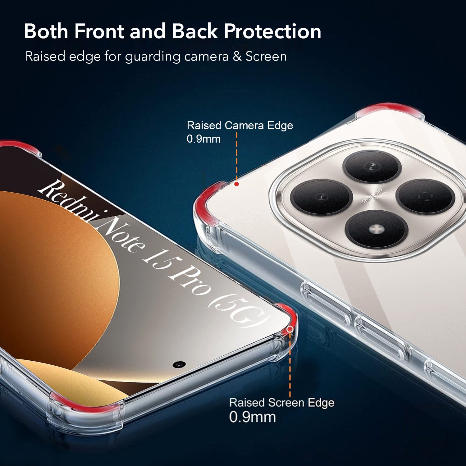 For Xiaomi Redmi Note 15 Pro 5G Back Cover Shockproof Crystal-Clear (Drop & Camera Protection | Hard Polycarbonate)