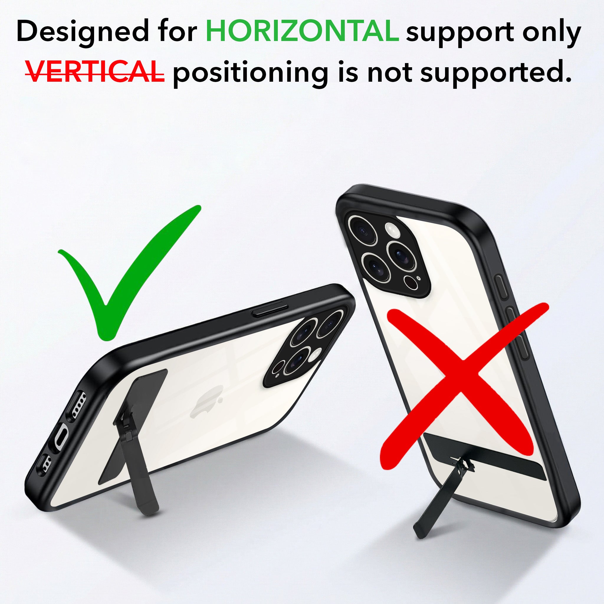 For Apple iPhone 15 Pro Max Back Cover Case (Built-in Stand | Lifetime Anti Yellow | Kickstand Shockproof | Camera Protection | MagSafe Compatible)