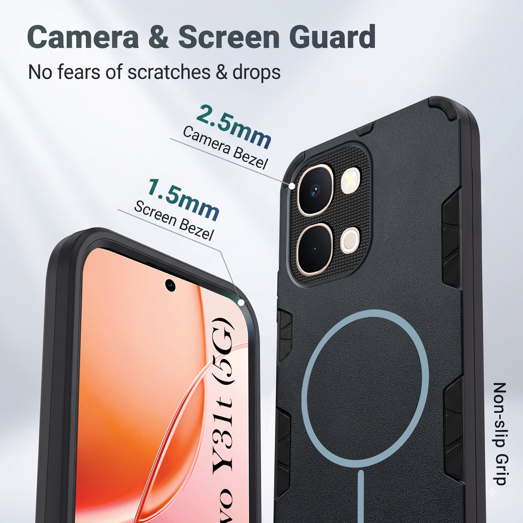 For Vivo Y31T 5G Back Cover Case (Slim Hybrid Armor | Shockproof Camera Protection | Rugged Dual Layer)
