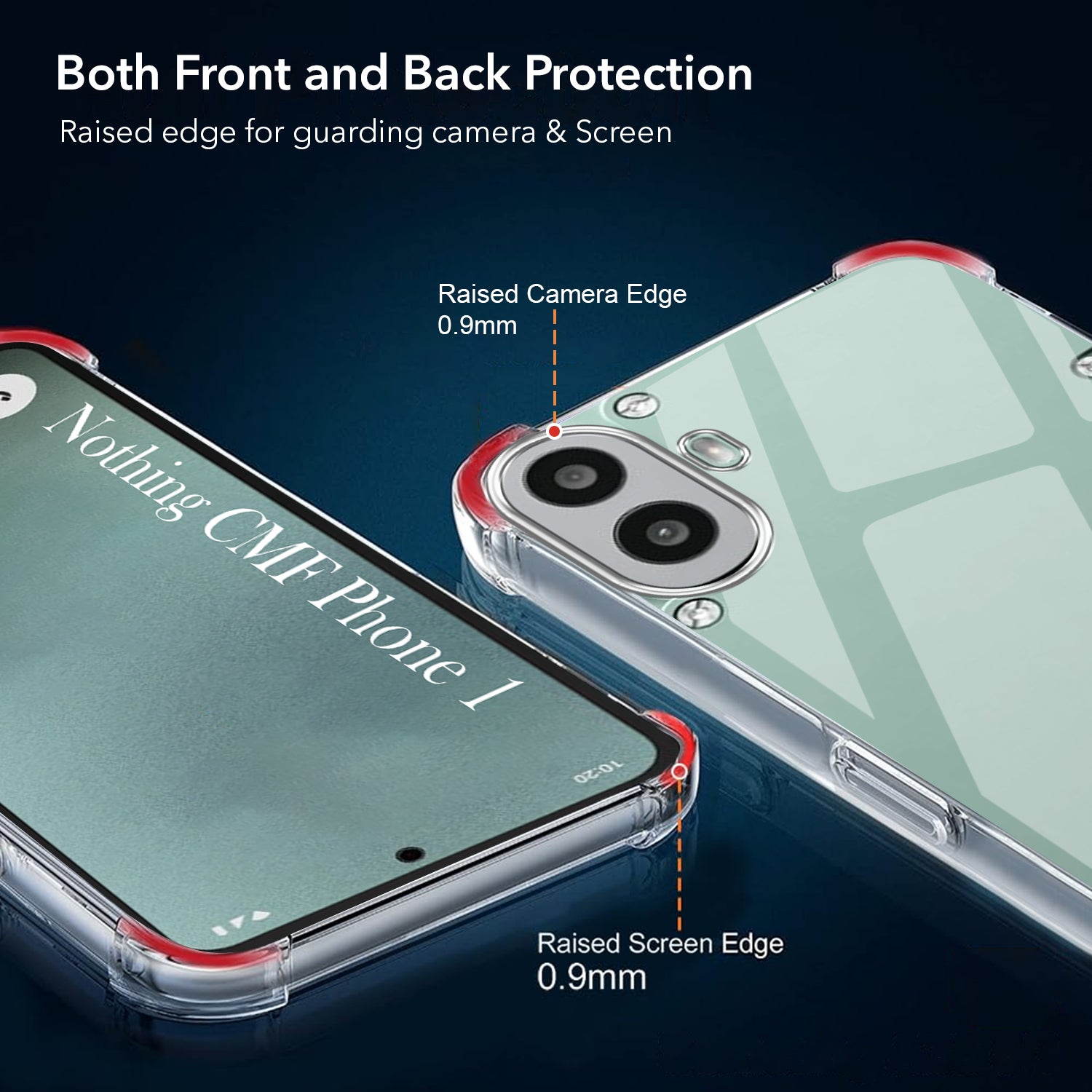 For Nothing CMF Phone 1 Shockproof Crystal-Clear Back Cover( Drop & Camera Protection | Hard Polycarbonate)