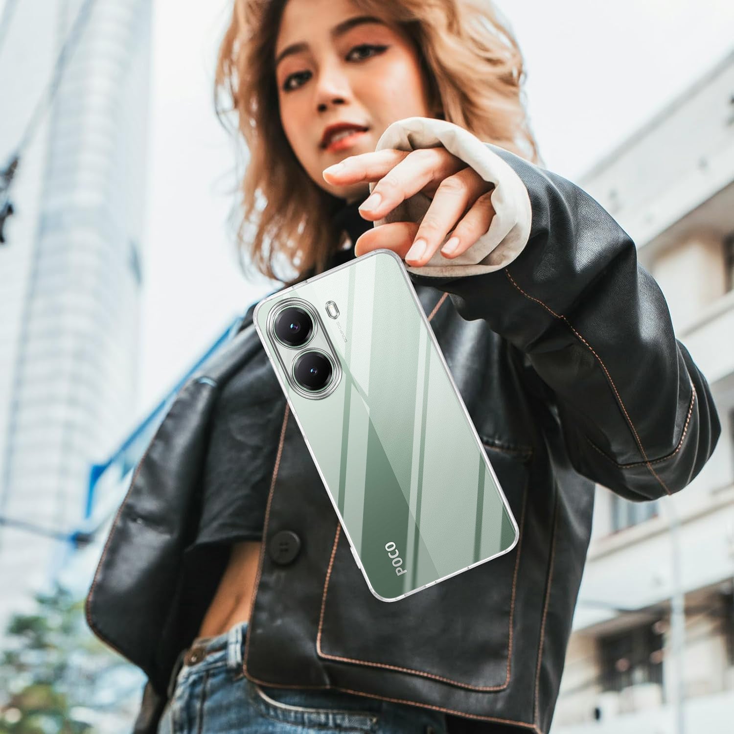 For Poco X7 Pro 5G Back Cover Case Silicone (Clear Shockproof Case with Camera Protection | Soft and Flexible | Transparent)
