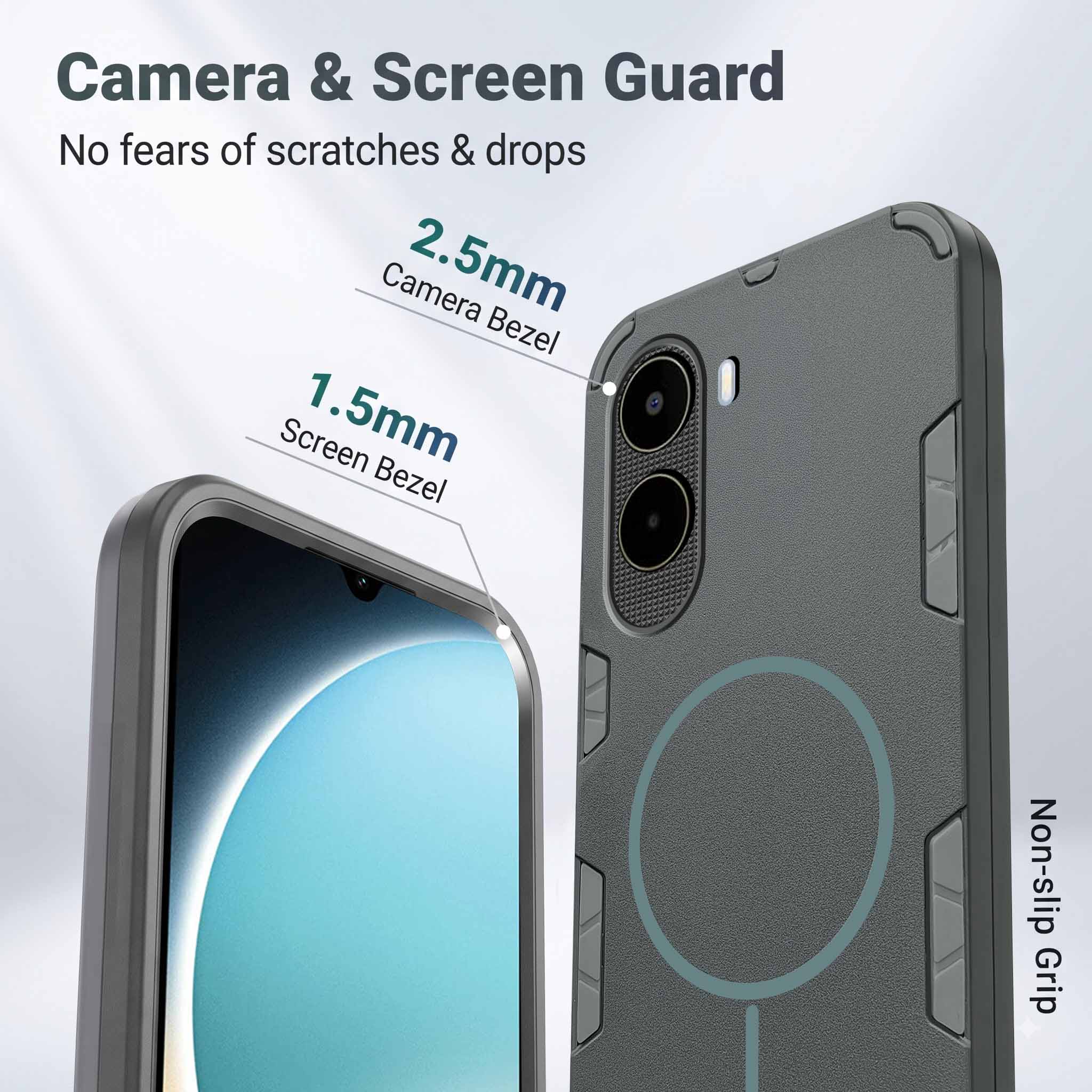 For Poco C81 Back Cover Case (Slim Hybrid Armor | Shockproof Camera Protection | Rugged Dual Layer)