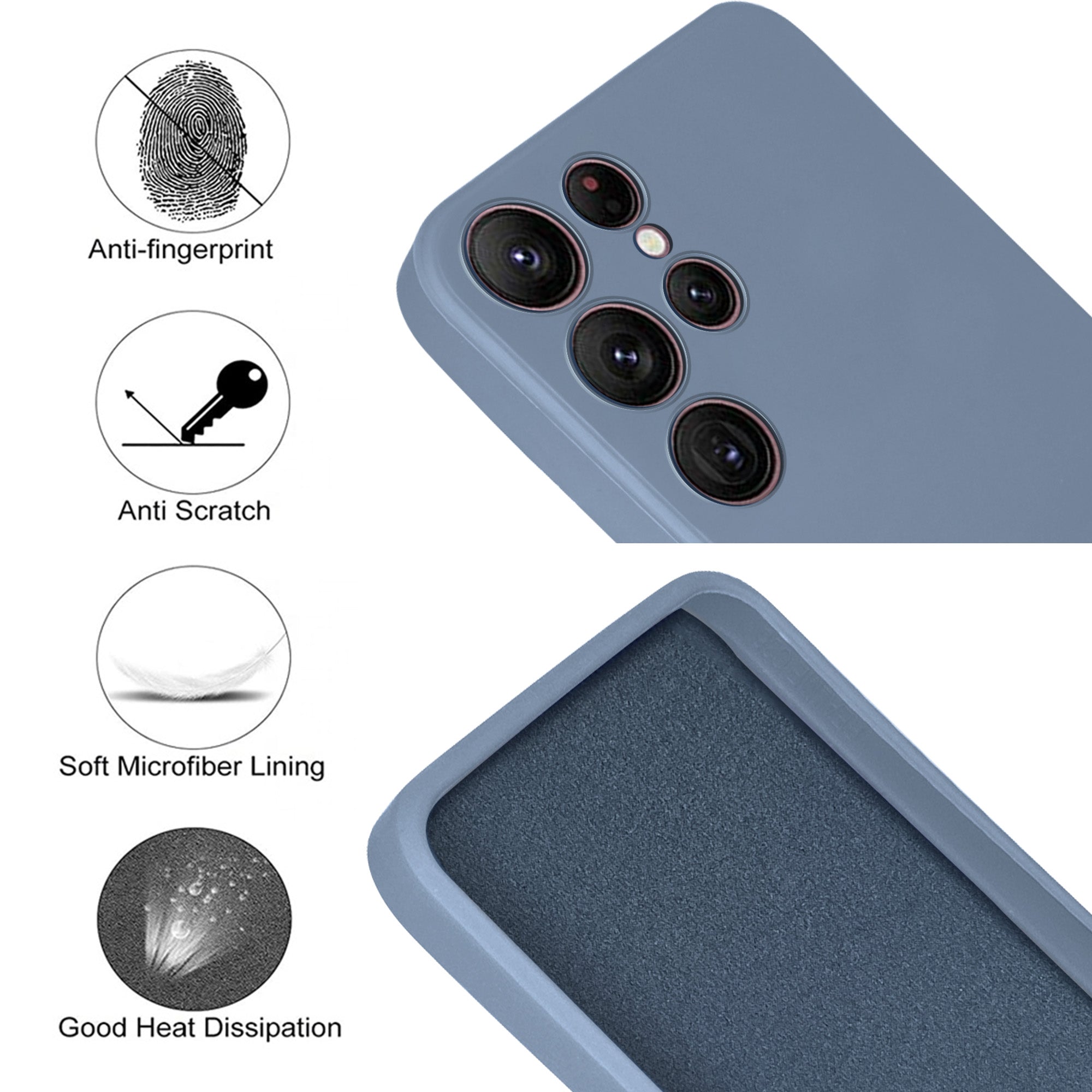 For Samsung Galaxy S22 Ultra 5G Back Cover Case (Inside Fiber Cloth | Smooth Matte Finish | Elegant Professional Look)