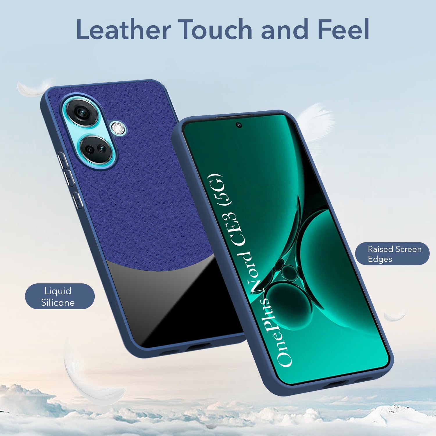 For OnePlus Nord CE 3 Back Cover Case (Elegant PU Leather Finish | Premium Minimalist Professional | Camera Protection Bump)