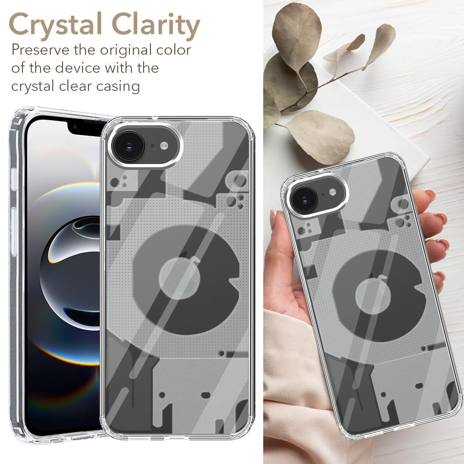 For Apple iPhone 16e | iPhone 17e  Back Cover (Silicone Matte Shockproof Case with Camera Protection | Soft and Flexible | Transparent)