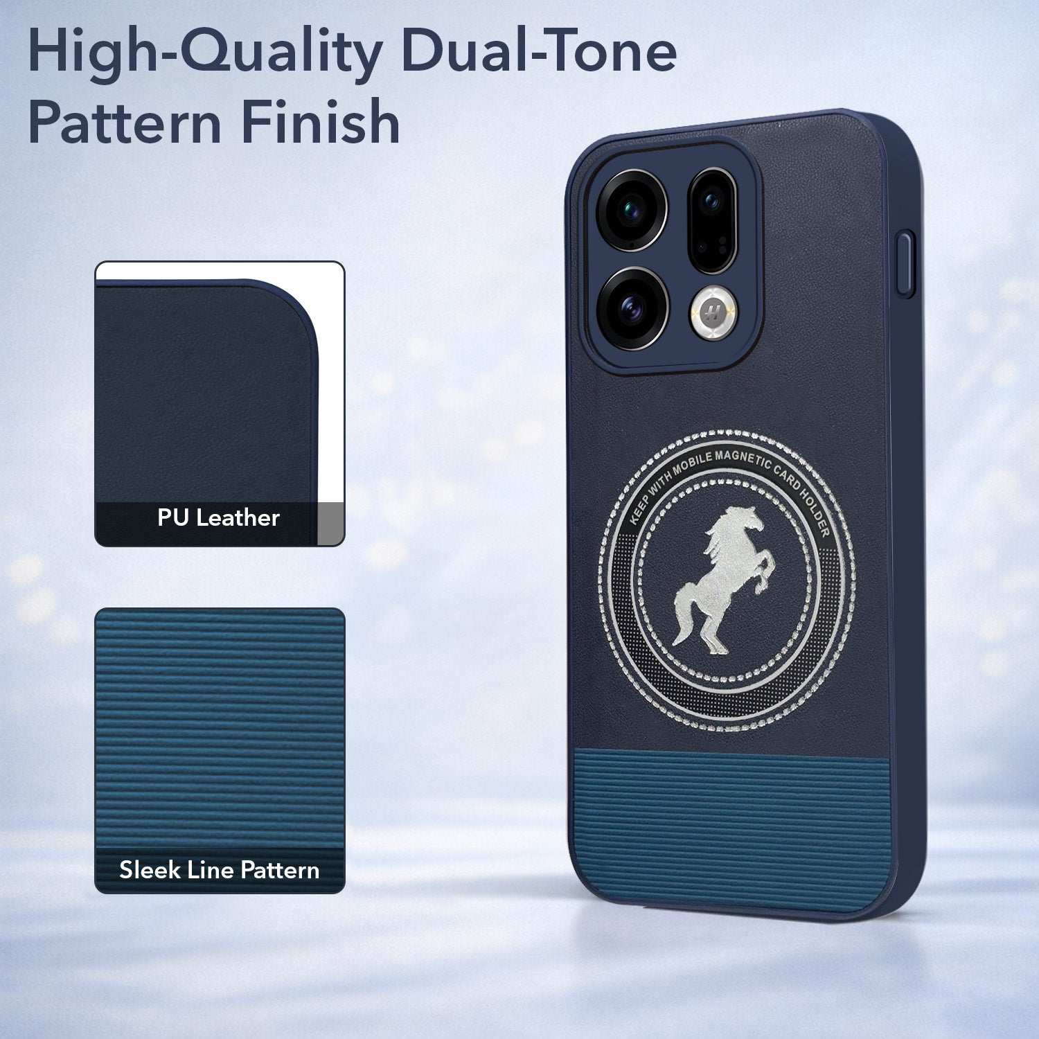 For Oppo Find X9 | Oppo Find X9s Back Cover Case PU Leather Finish (Professional Minimalist Texture | MagSafe Compatile | Camera Protection | Sleek Sober Formal)