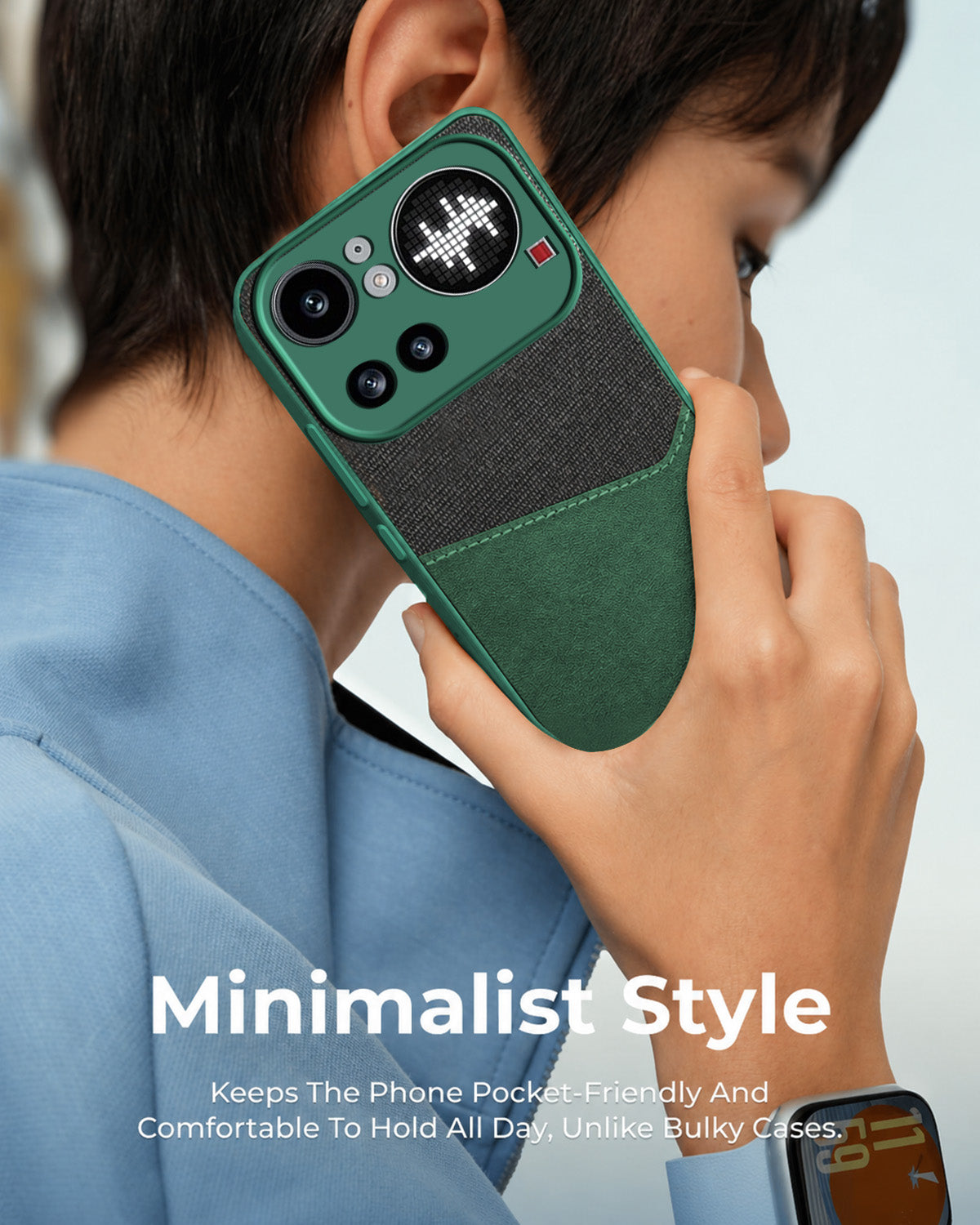 For Nothing Phone 4A Pro 5G Back Cover Case (Dual PU Leather Stitch | Professional Minimalist | Soft and Flexible)