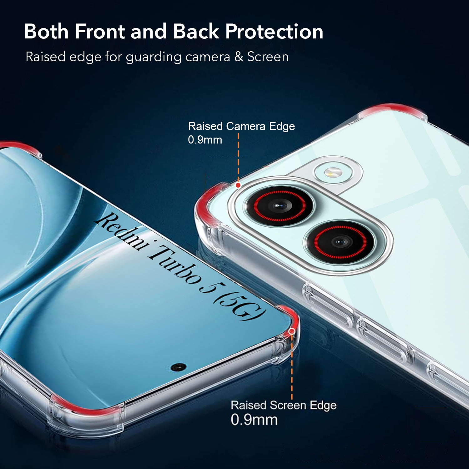 For Redmi Turbo 5 Back Cover Shockproof Crystal-Clear (Drop & Camera Protection | Hard Polycarbonate)