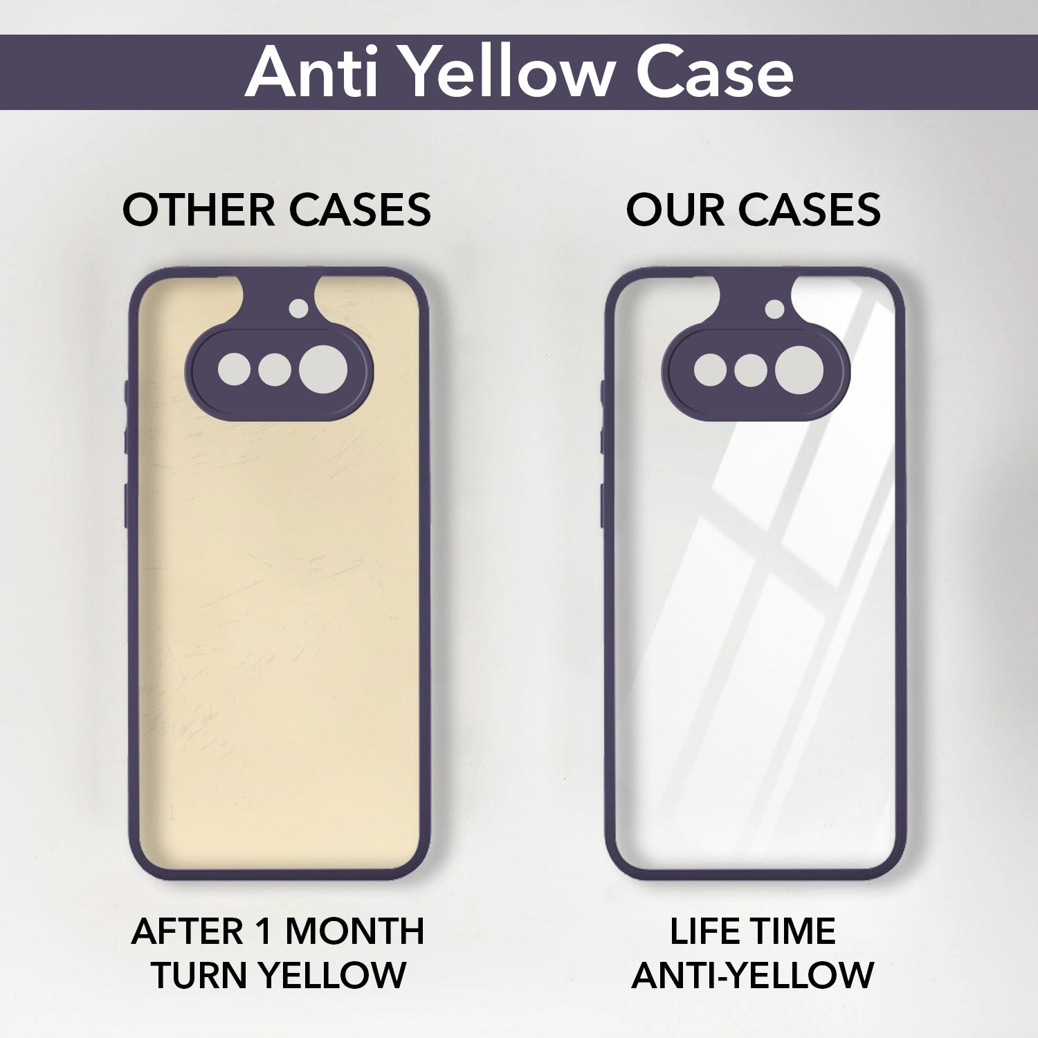For Nothing Phone 4A 5G  Back Cover Case Ultra-Hybrid (Lifetime Anti Yellow | Anti Scratch | Crystal Clear Shockproof)