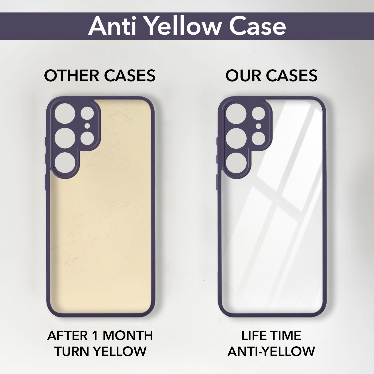 For Samsung Galaxy S23 Ultra Back Cover Case Ultra-Hybrid (Lifetime Anti Yellow | Anti Scratch | Crystal Clear Shockproof)