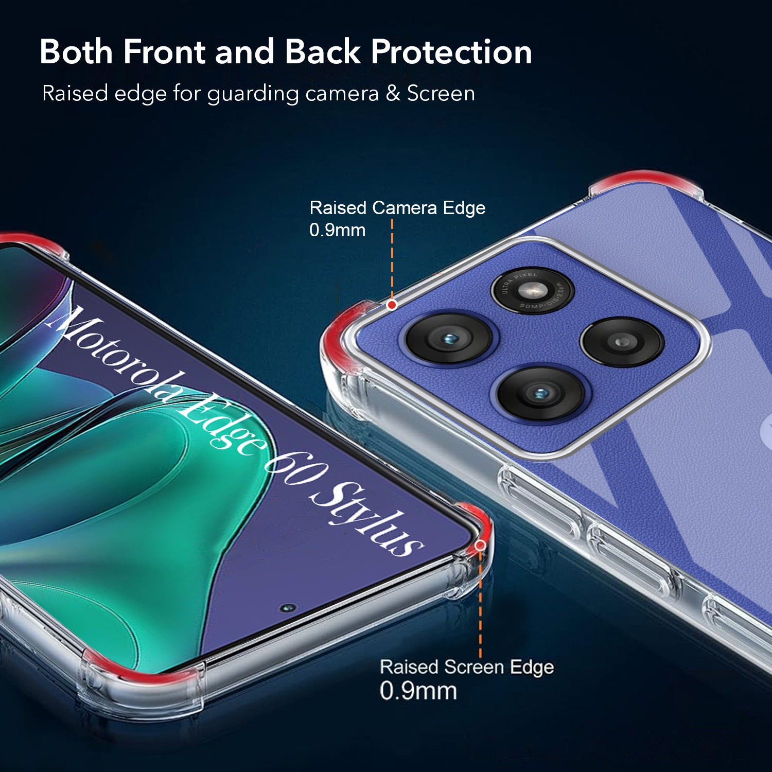 For Motorola Moto Edge 60 Stylus Back Cover (Drop & Camera Protection | Hard Polycarbonate)
