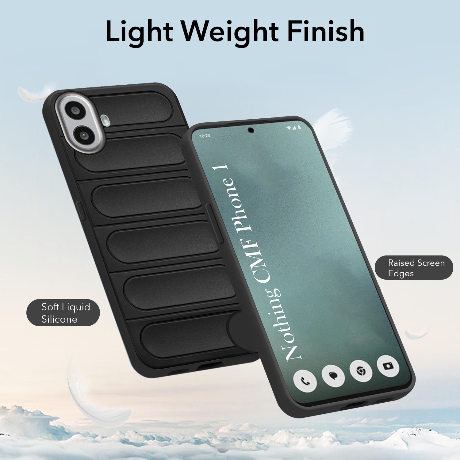 For Nothing CMF Phone 1 Back Cover Case (Matte Liquid Silicone | Professional Micro-Fiber Cloth Inside | Camera Protection Ring | )