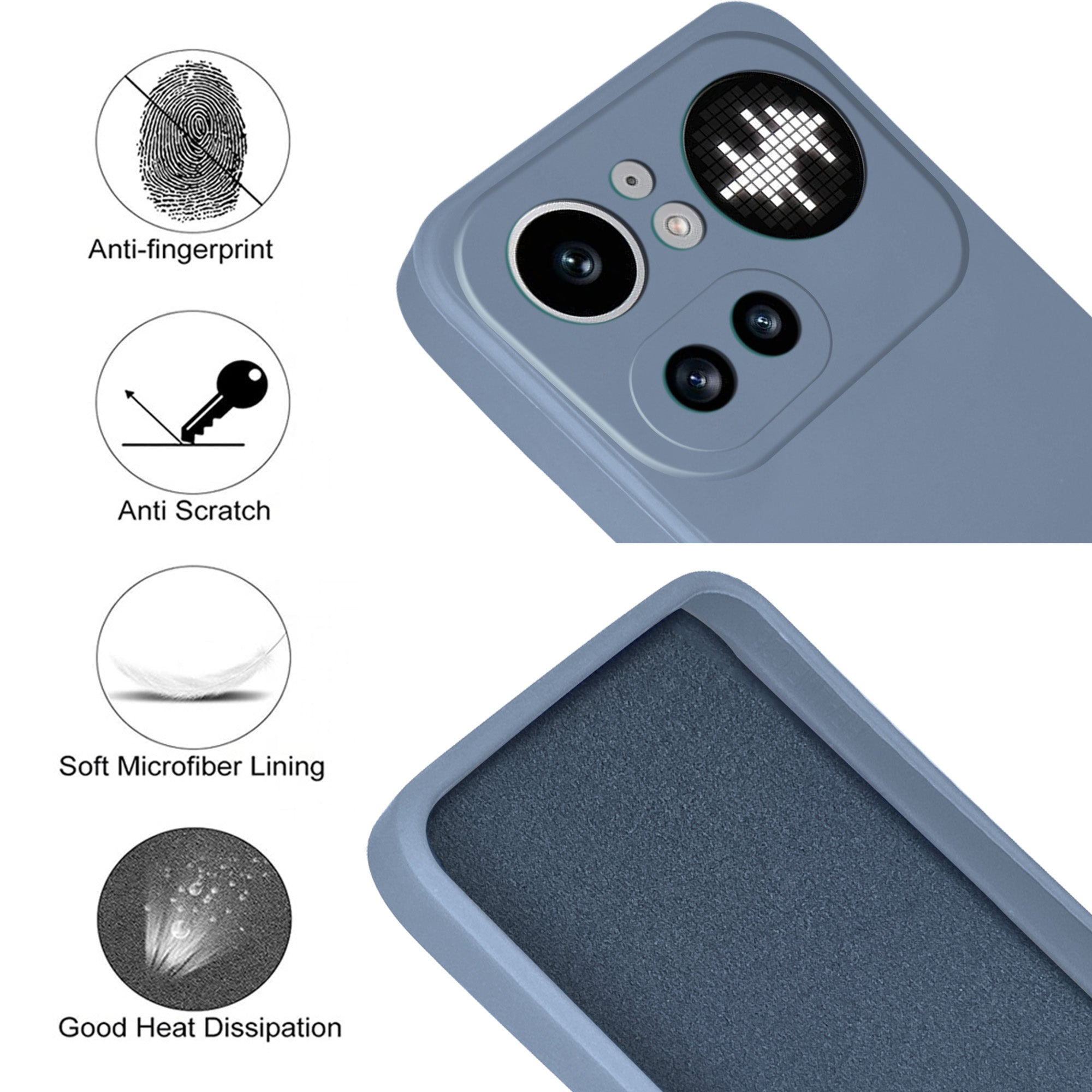 For Nothing Phone 4A Pro 5G Back Cover Case (Matte Finish Silicone with Inside Fiber cloth)