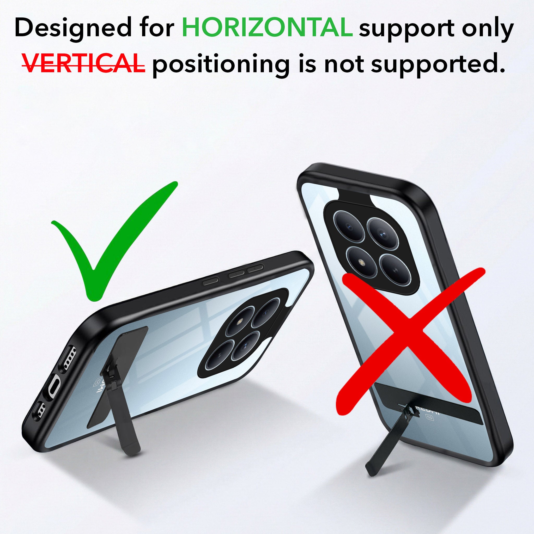 For Xiaomi Redmi Note 15 Pro Plus 5G Back Cover Case (Built-in Stand | Lifetime Anti Yellow | Kickstand Shockproof | Camera Protection | MagSafe Compatible)