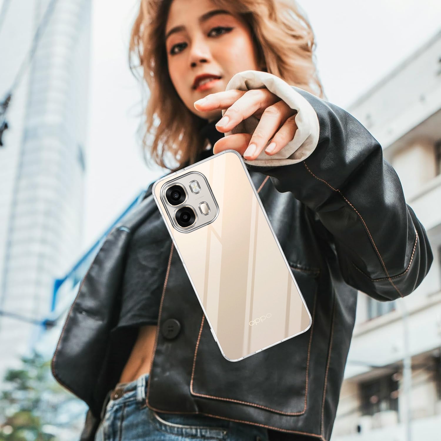 For Oppo A6 Pro Back Cover Case Silicone (Clear Shockproof Case with Camera Protection | Soft and Flexible | Transparent)