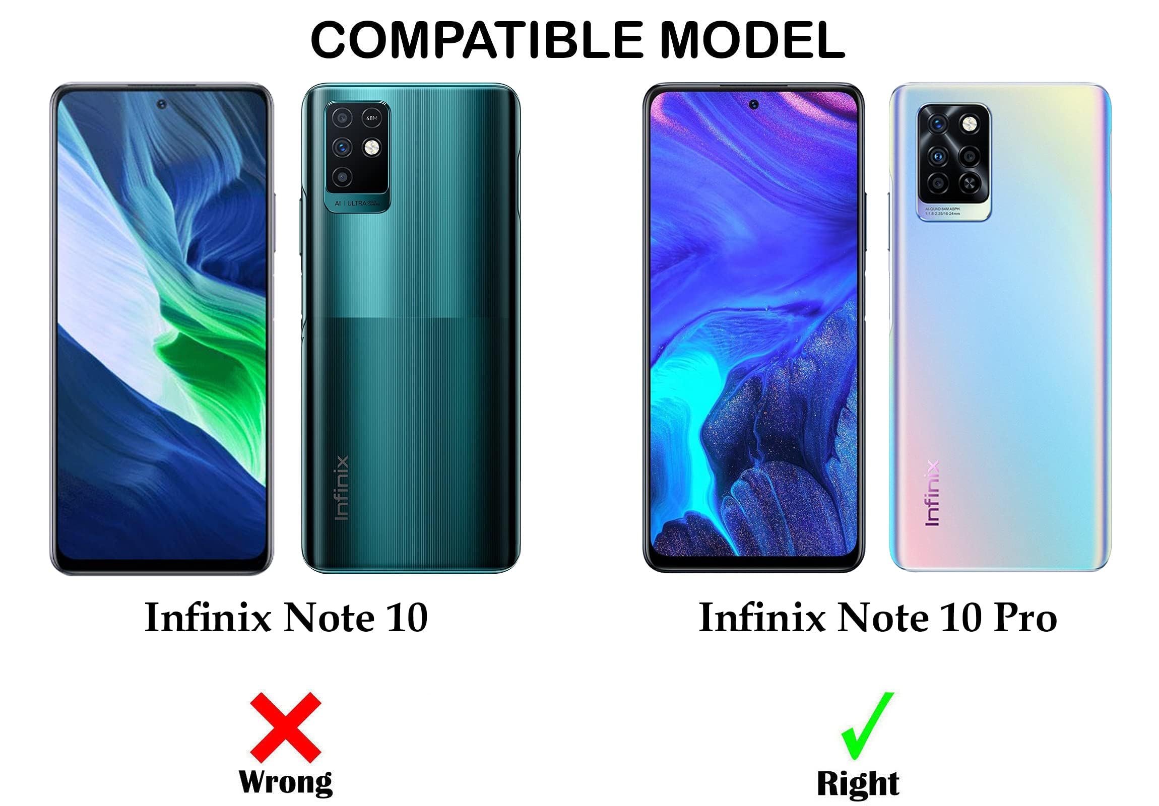 For Infinix Note 10 Pro Back Cover Case (Matte Finish Silicone with Inside Fiber Cloth)