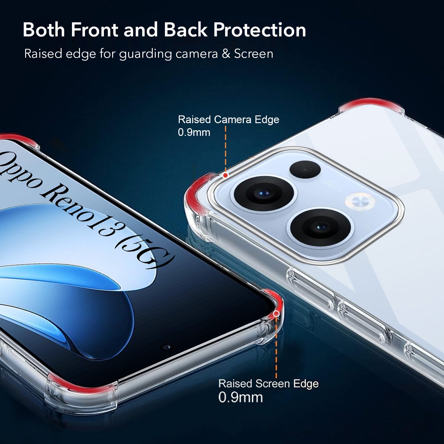 For Oppo Reno13 5G | Oppo Reno 13 5G Shockproof Crystal-Clear Back Cover (Drop & Camera Protection | Hard Polycarbonate)