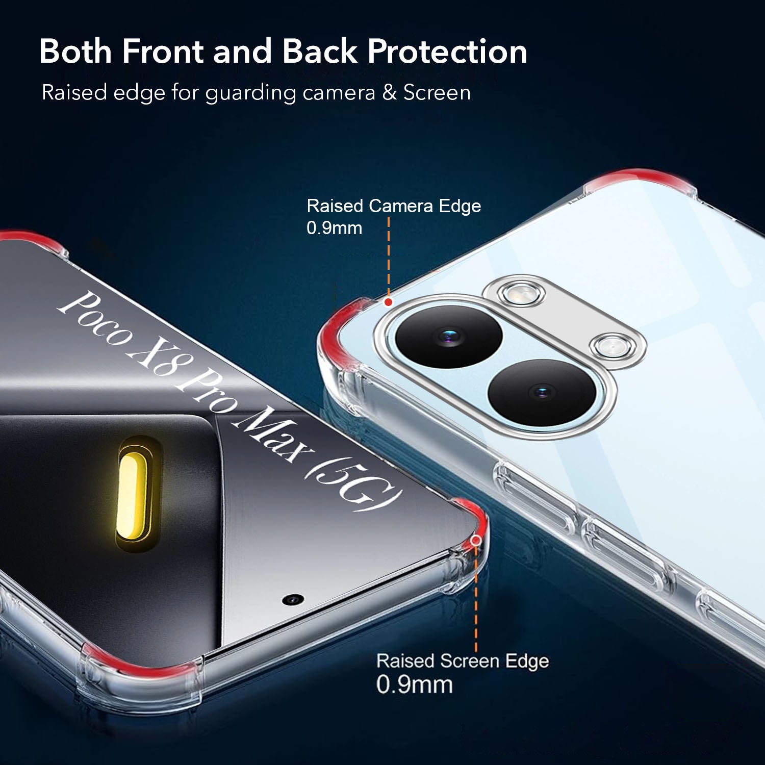 For Poco X8 Pro Max 5G Back Cover Shockproof Crystal-Clear (Drop & Camera Protection | Hard Polycarbonate)