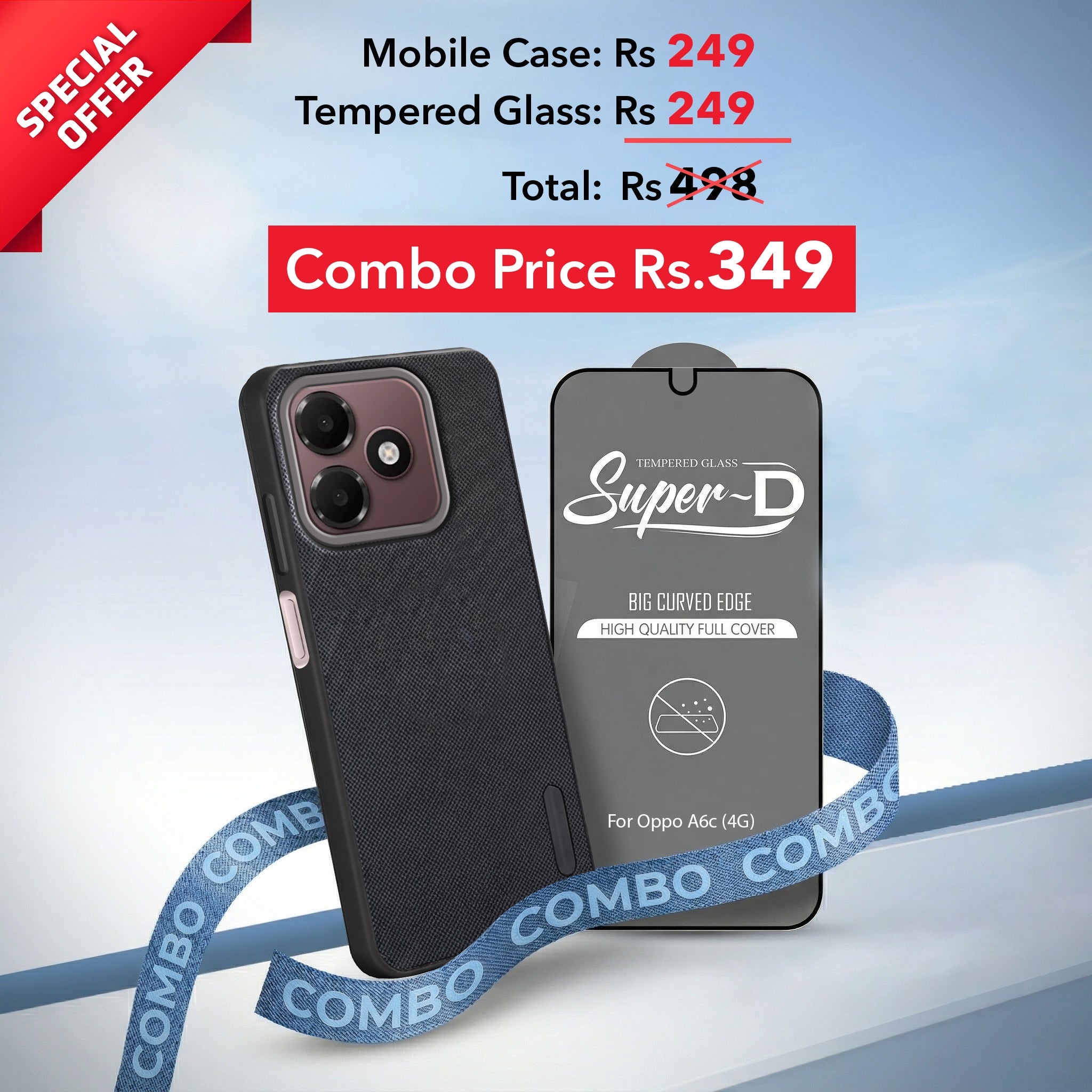 For Realme P4 Lite 5G | Narzo 100 Lite 5G Combo (Textured Grip Design | Micro-Fiber Cloth Inside | Oleophobic Coating Screen Glass)