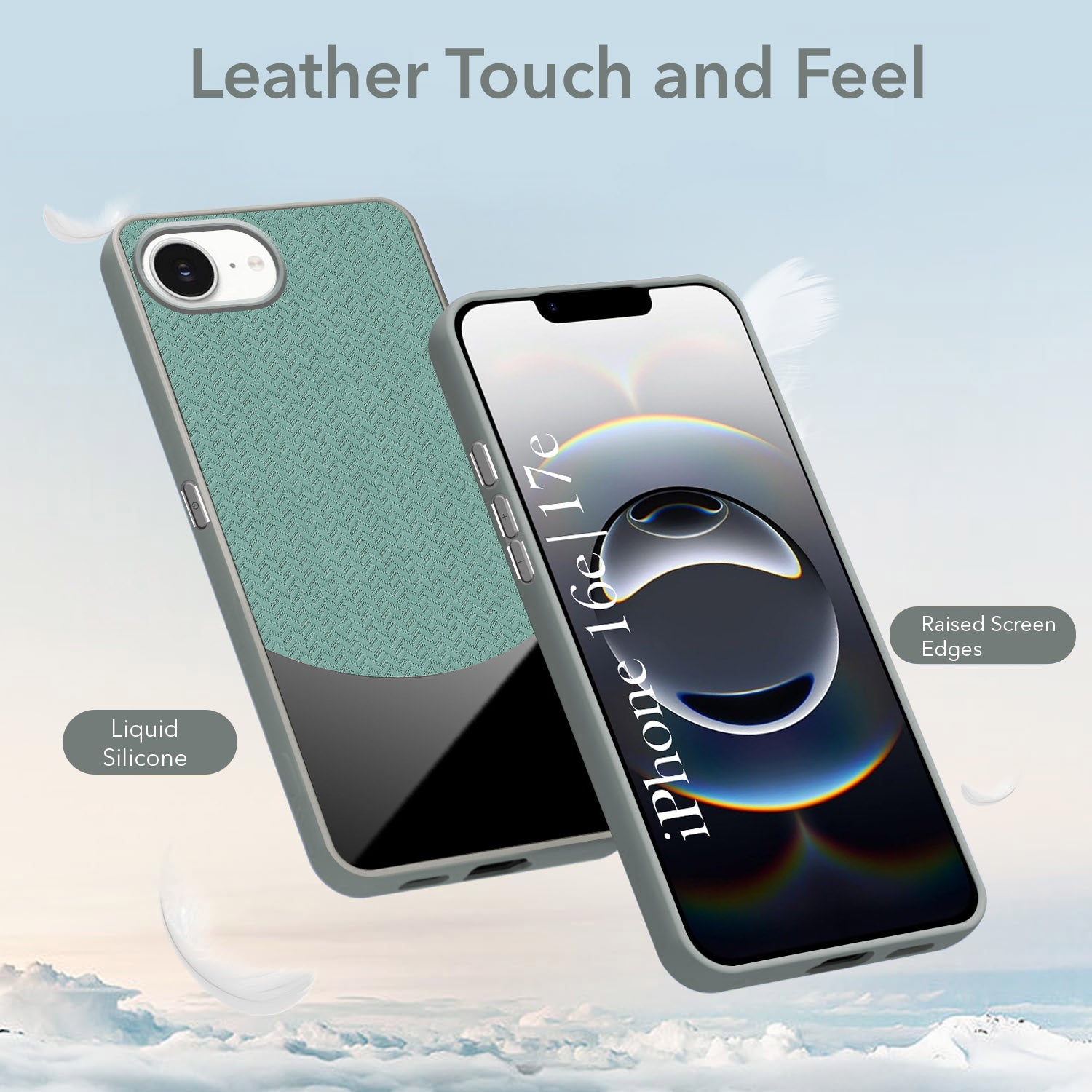 For  Apple iPhone 16e | Apple iPhone 17e Back Cover Case (Elegant PU Leather Finish | Premium Minimalist Professional | Camera Protection Bump)