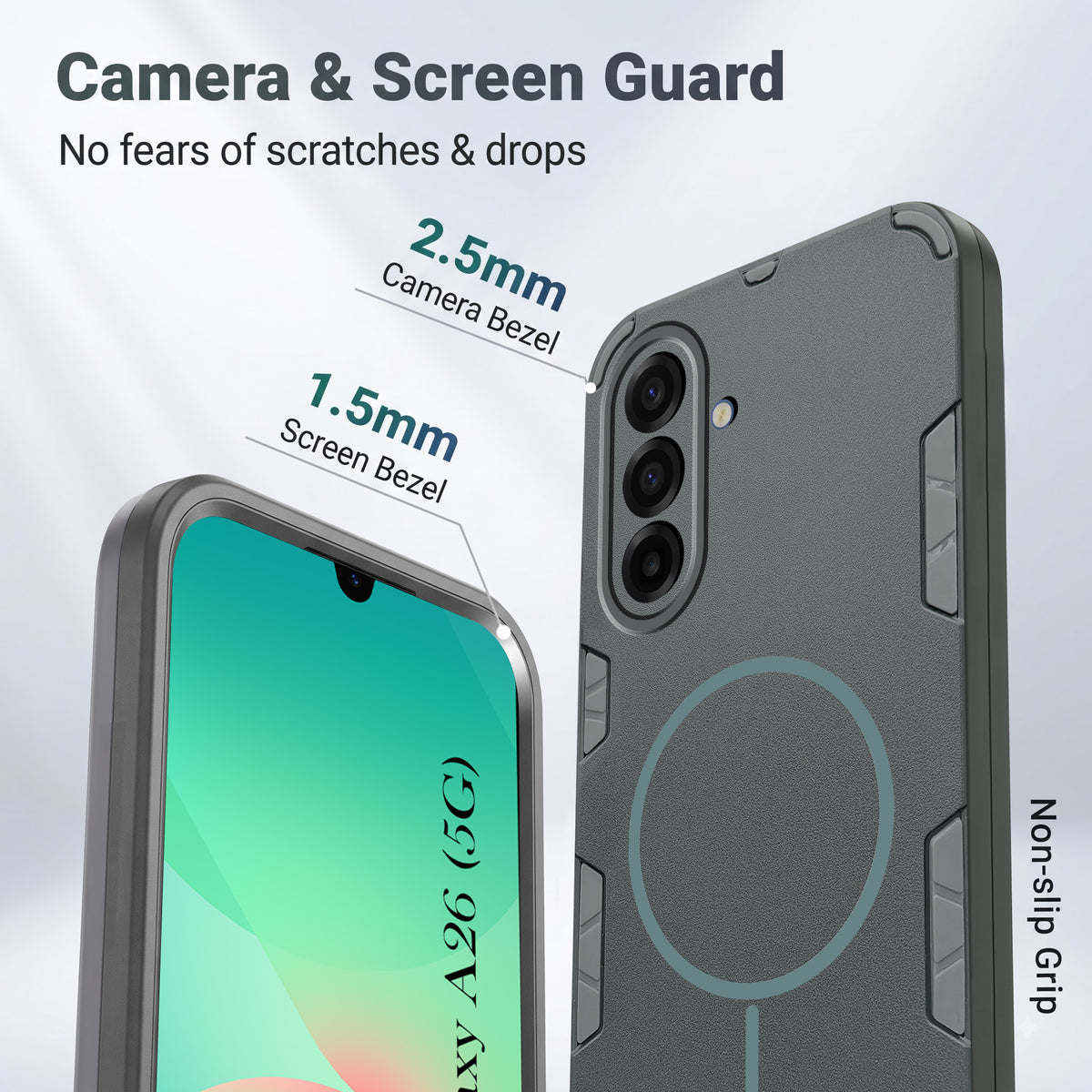 For Samsung Galaxy A26 5G Back Cover Case (Slim Hybrid Armor | Shockproof Camera Protection | Rugged Dual Layer)