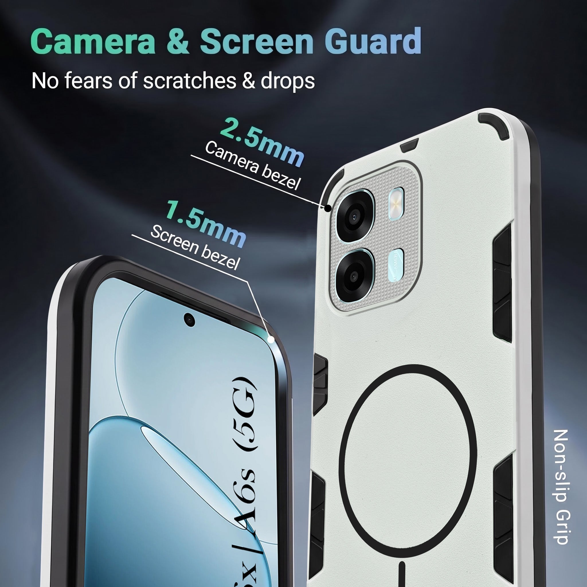 For Oppo A6X | Oppo A6S Back Cover Case (Slim Hybrid Armor | Shockproof Camera Protection | Rugged Dual Layer)