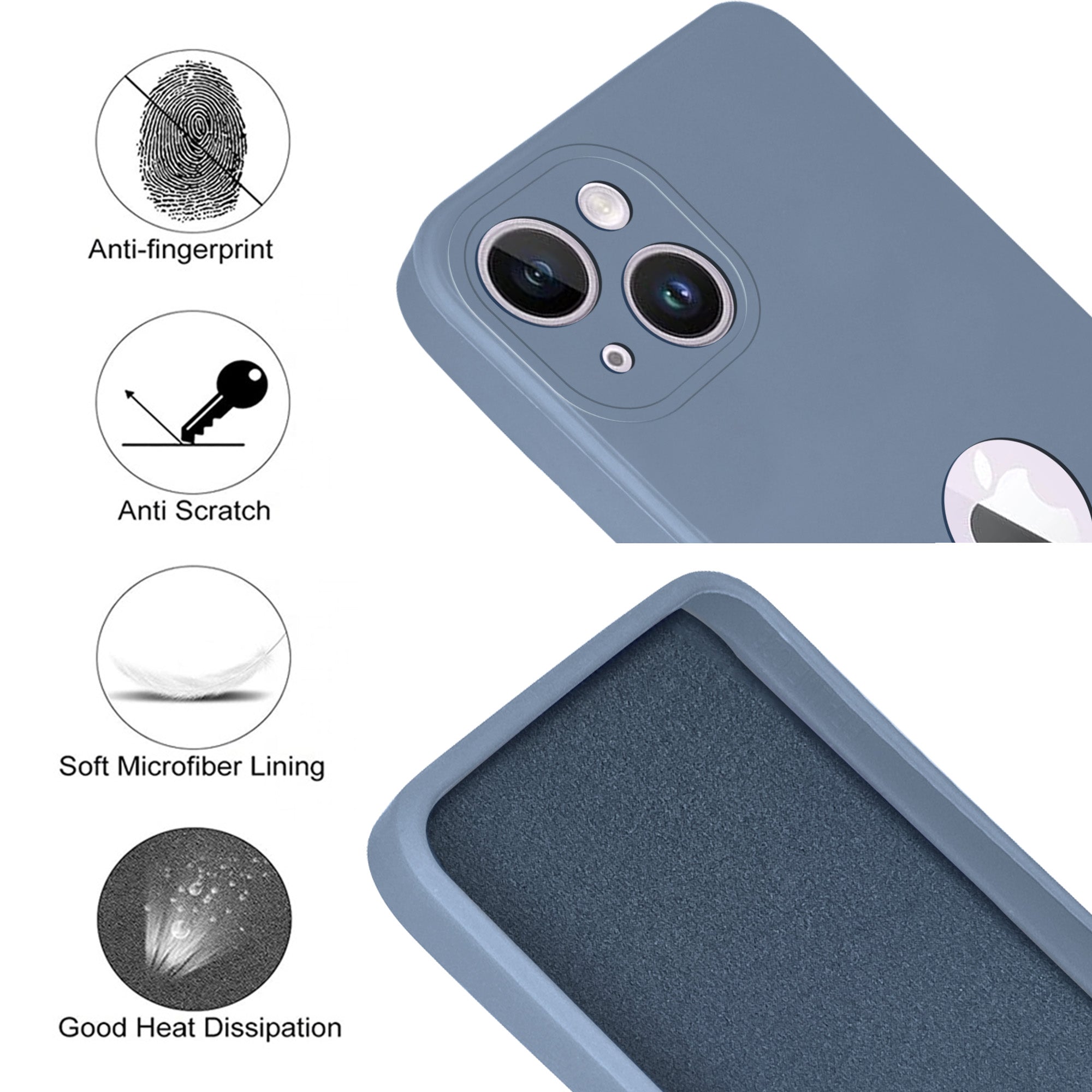 For Apple iPhone 14 Plus Back Cover ( Silicone Clear Shockproof Case with Camera Protection | Soft and Flexible | Transparent)