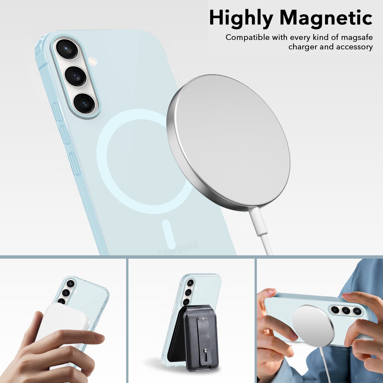 For Samsung Galaxy S23 FE 5G Back Cover Case (Frosted Matte Feel | MagSafe Compatible Wireless Charging | Polycarbonate Material)