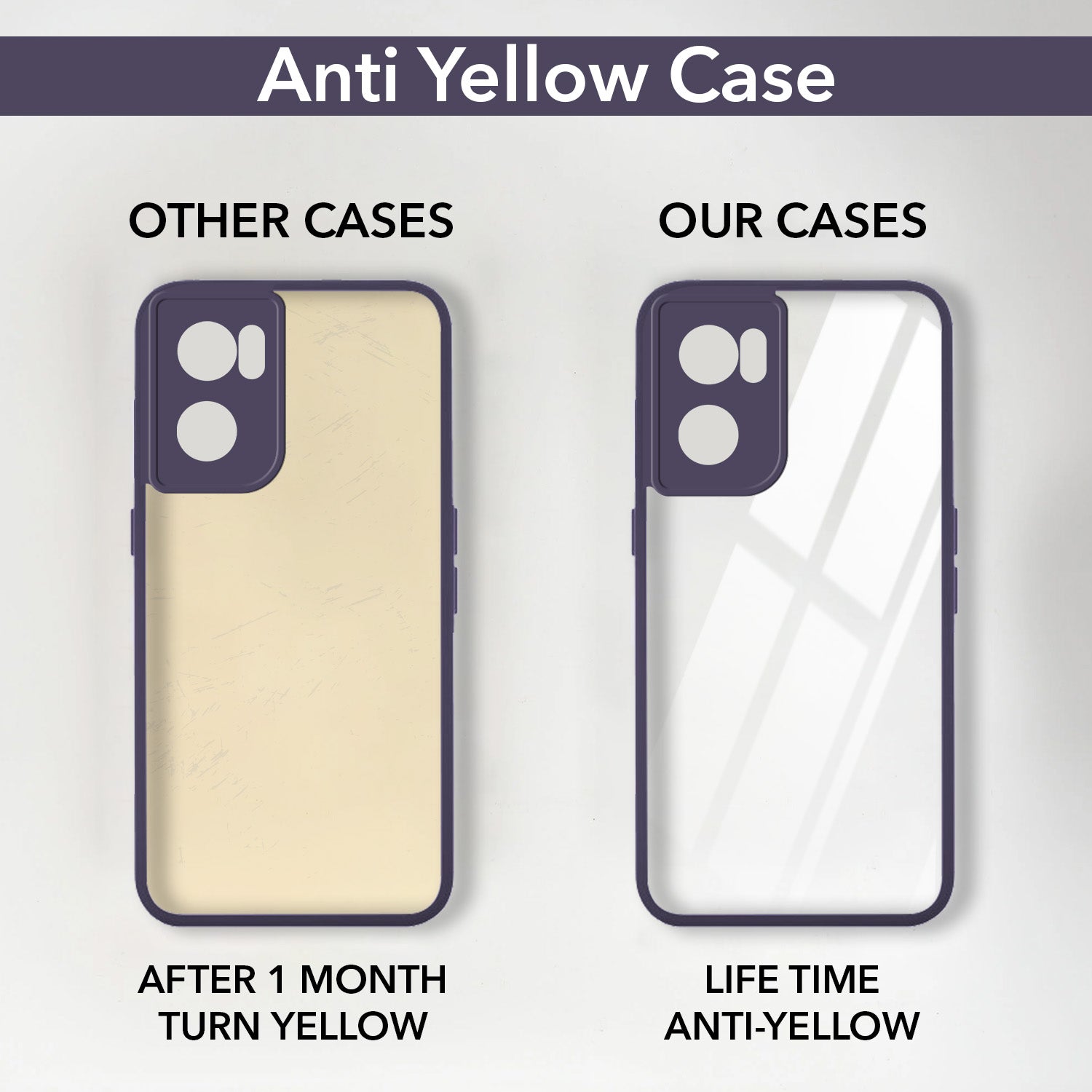 For OnePlus Nord CE 2 5G Back Cover Case Ultra-Hybrid (Lifetime Anti Yellow | Anti Scratch | Crystal Clear Shockproof)