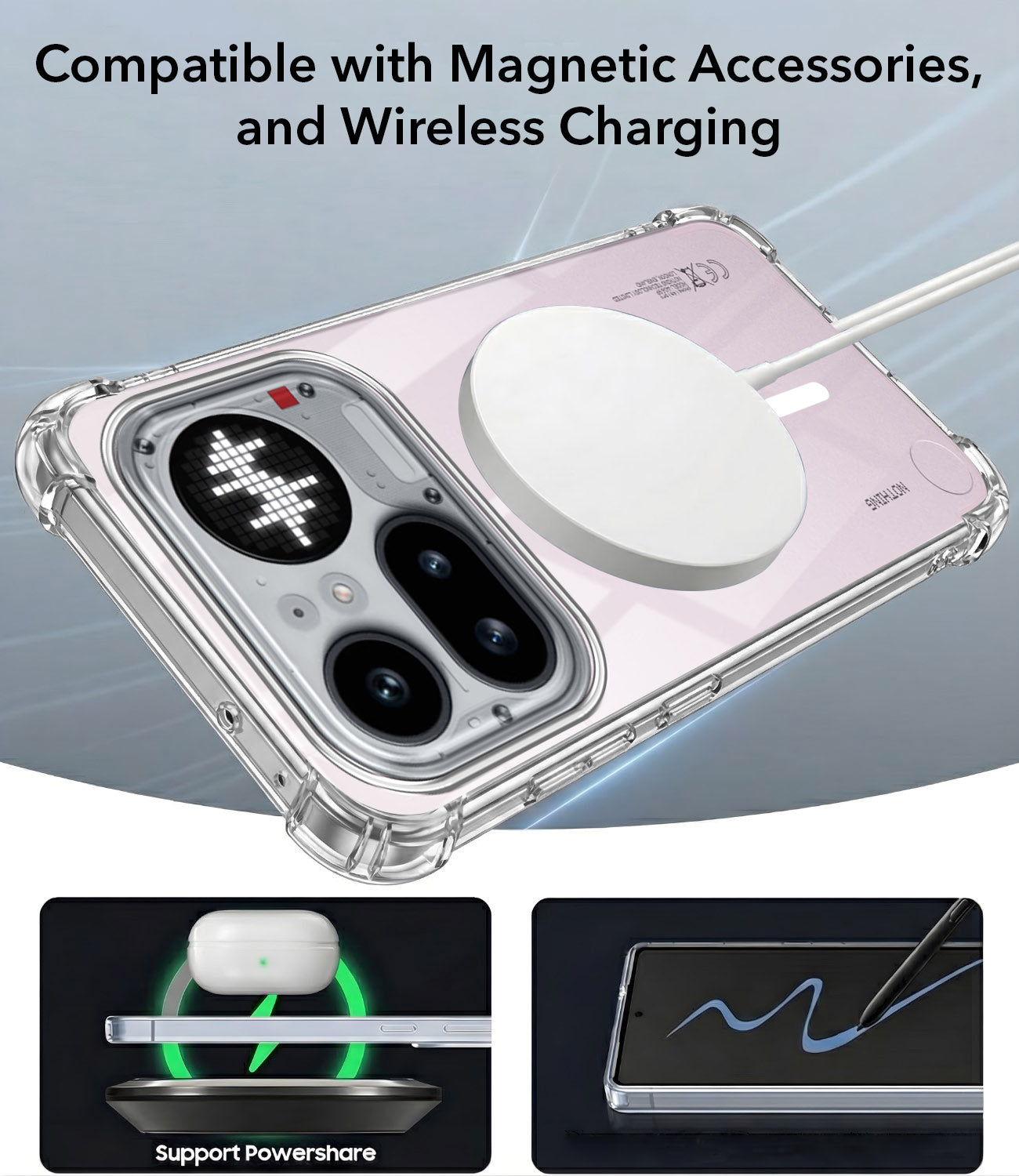 For Nothing Phone 4A Pro 5G Back Cover Shockproof Crystal-Clear (Magsafe Wireless Support | Drop & Camera Protection | Hard Polycarbonate)