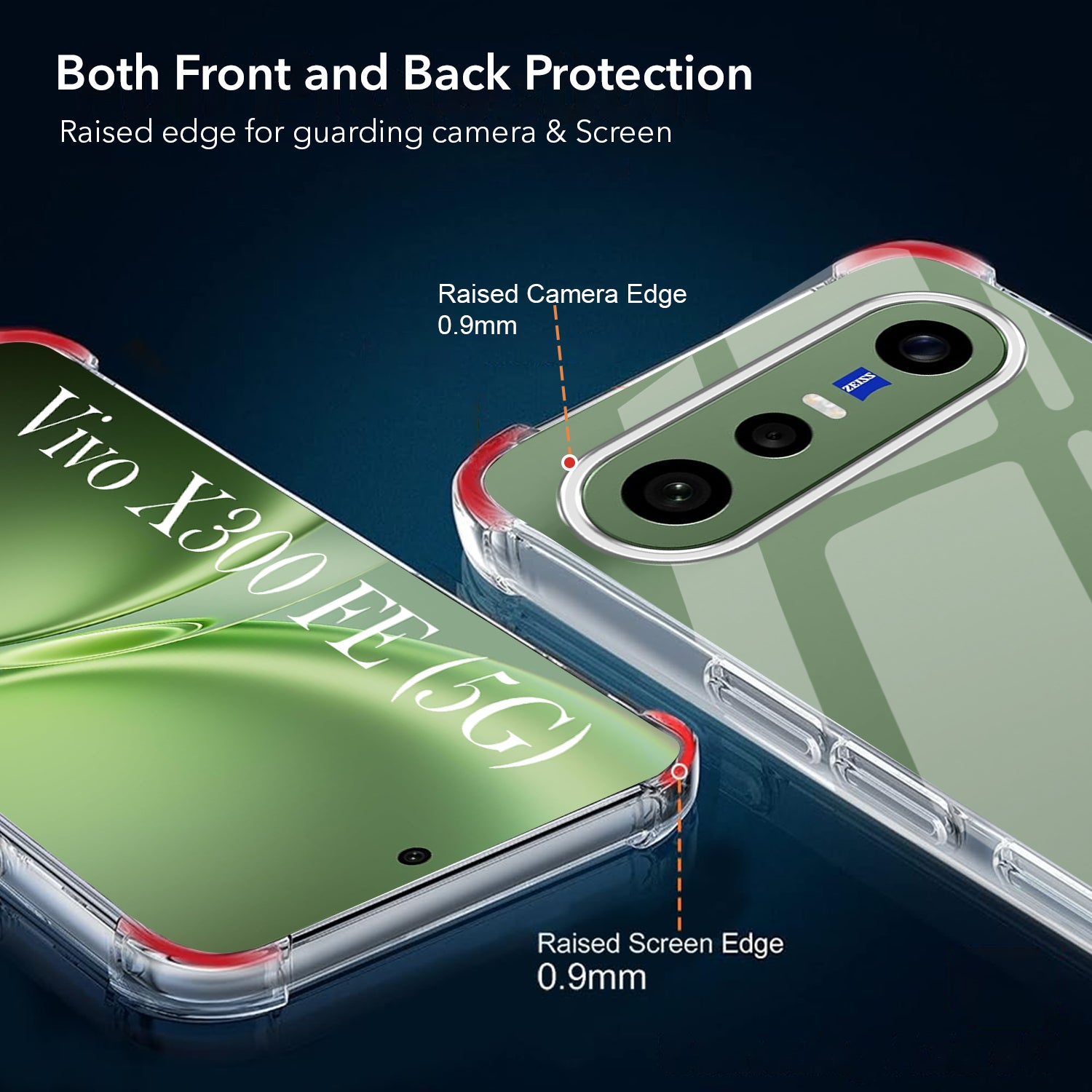 For Vivo X300 FE Back Cover Shockproof Crystal-Clear (Drop & Camera Protection | Hard Polycarbonate)