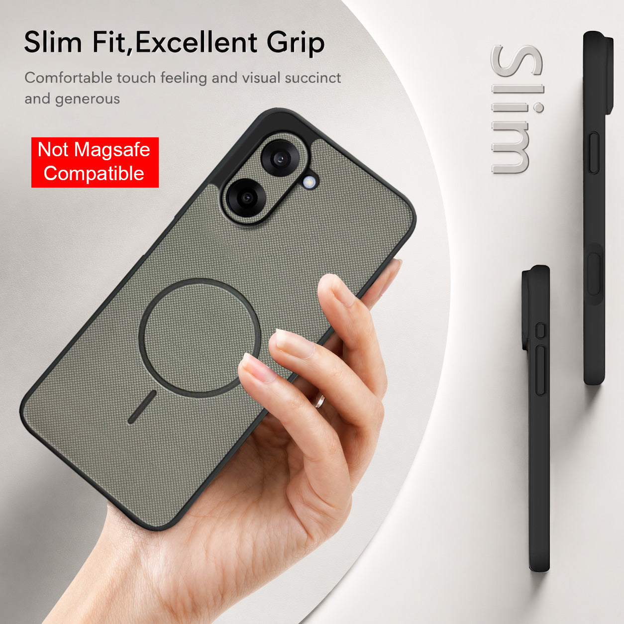 For Oneplus Nord CE 5 Back Cover Case PU Leather (Texture Grip Design | Professional Minimalist | Camera Protection | Soft and Flexible)