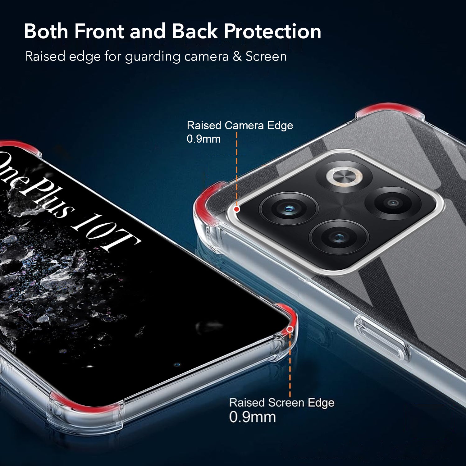 For OnePlus 10T Back Cover (Shockproof Crystal Clear |  Drop & Camera Protection | Hard Polycarbonate)