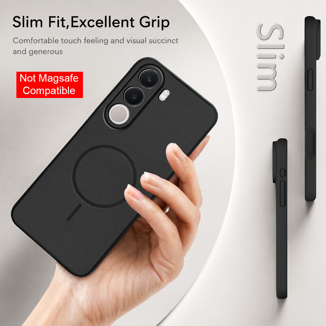 For Realme C100X Back Cover Case PU Leather (Texture Grip Design | Professional Minimalist | Camera Protection | Soft and Flexible)
