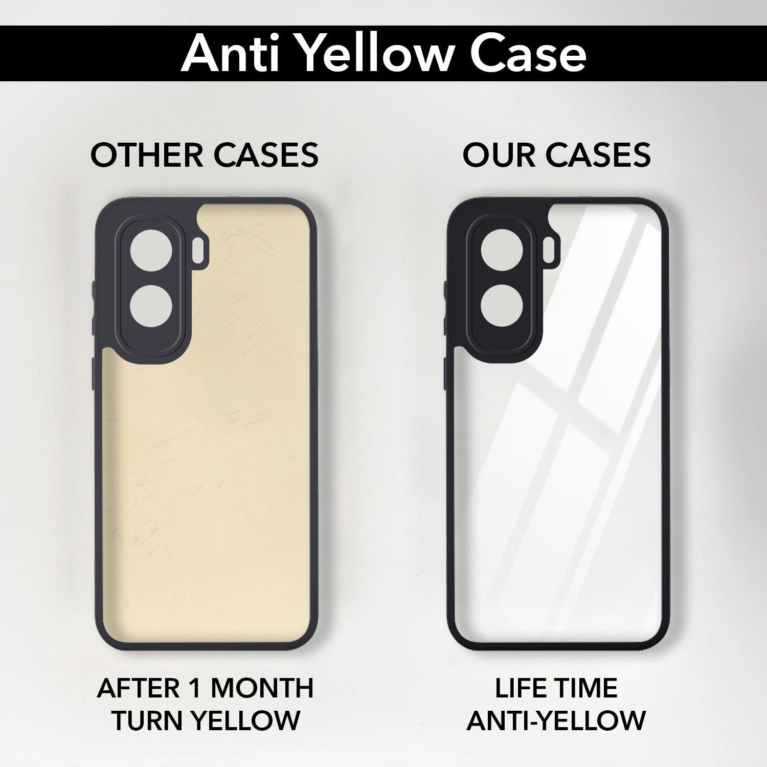 For Vivo T5 Pro 5G Back Cover Case Ultra-Hybrid (Lifetime Anti Yellow | Anti Scratch | Crystal Clear Shockproof)