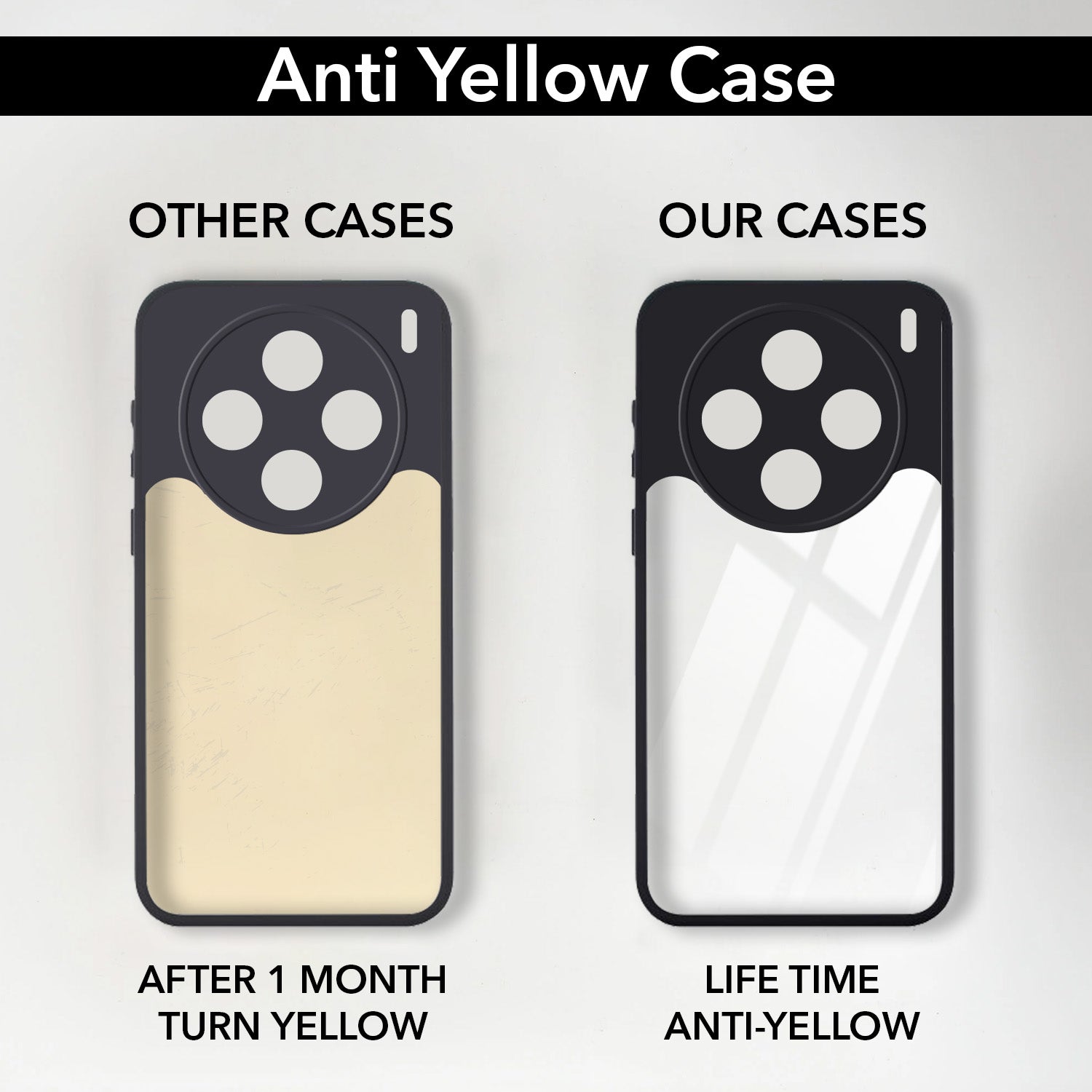For Vivo X200T Back Cover Case Ultra-Hybrid (Lifetime Anti Yellow | Anti Scratch | Crystal Clear Shockproof)