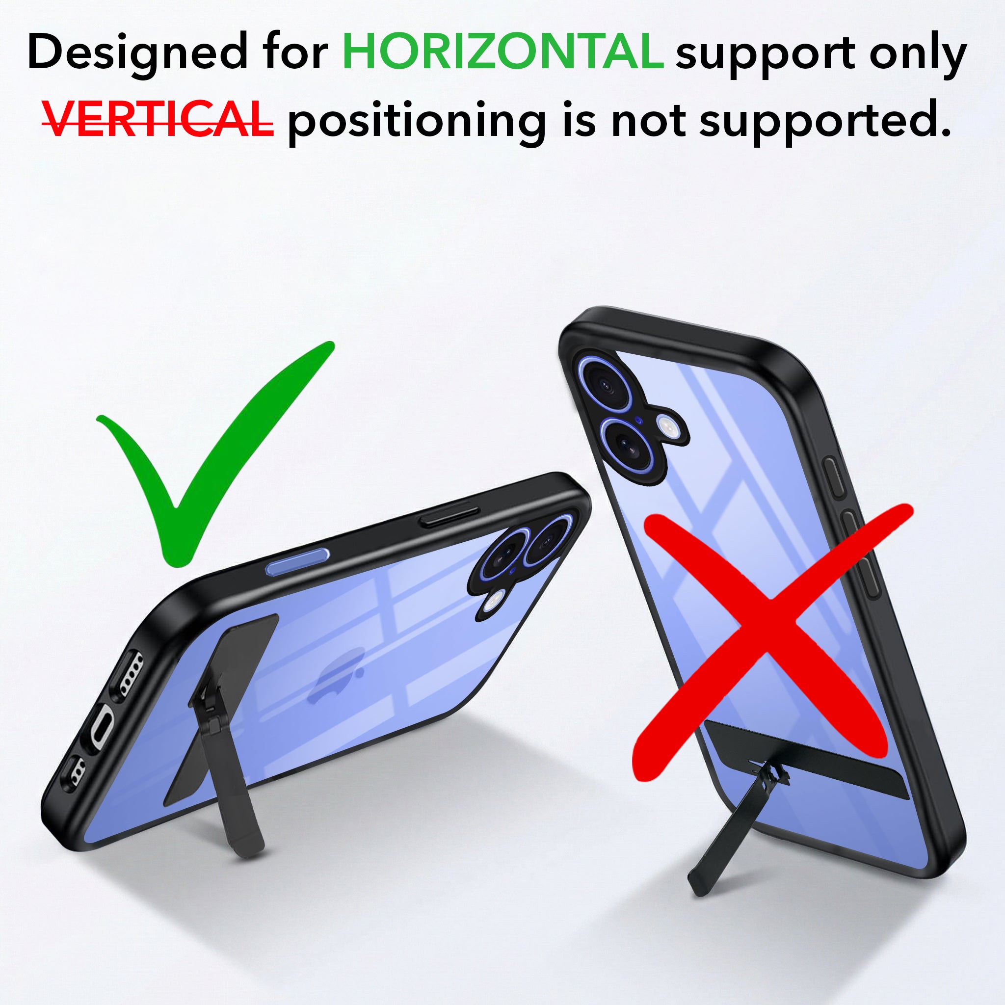 For Apple iPhone 16 Plus Back Cover Case (Built-in Stand | Lifetime Anti Yellow | Kickstand Shockproof | Camera Protection | MagSafe Compatible)