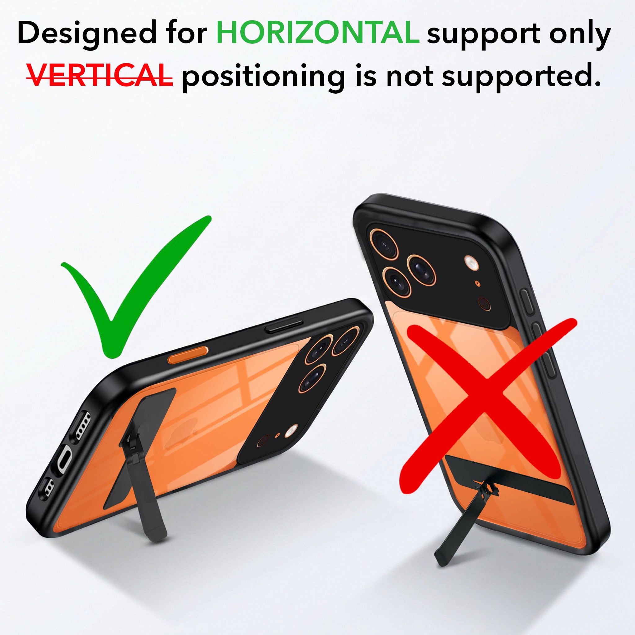 For Apple iPhone 17 Pro Max Back Cover Case (Built-in Stand | Lifetime Anti Yellow | Kickstand Shockproof | Camera Protection | MagSafe Compatible)