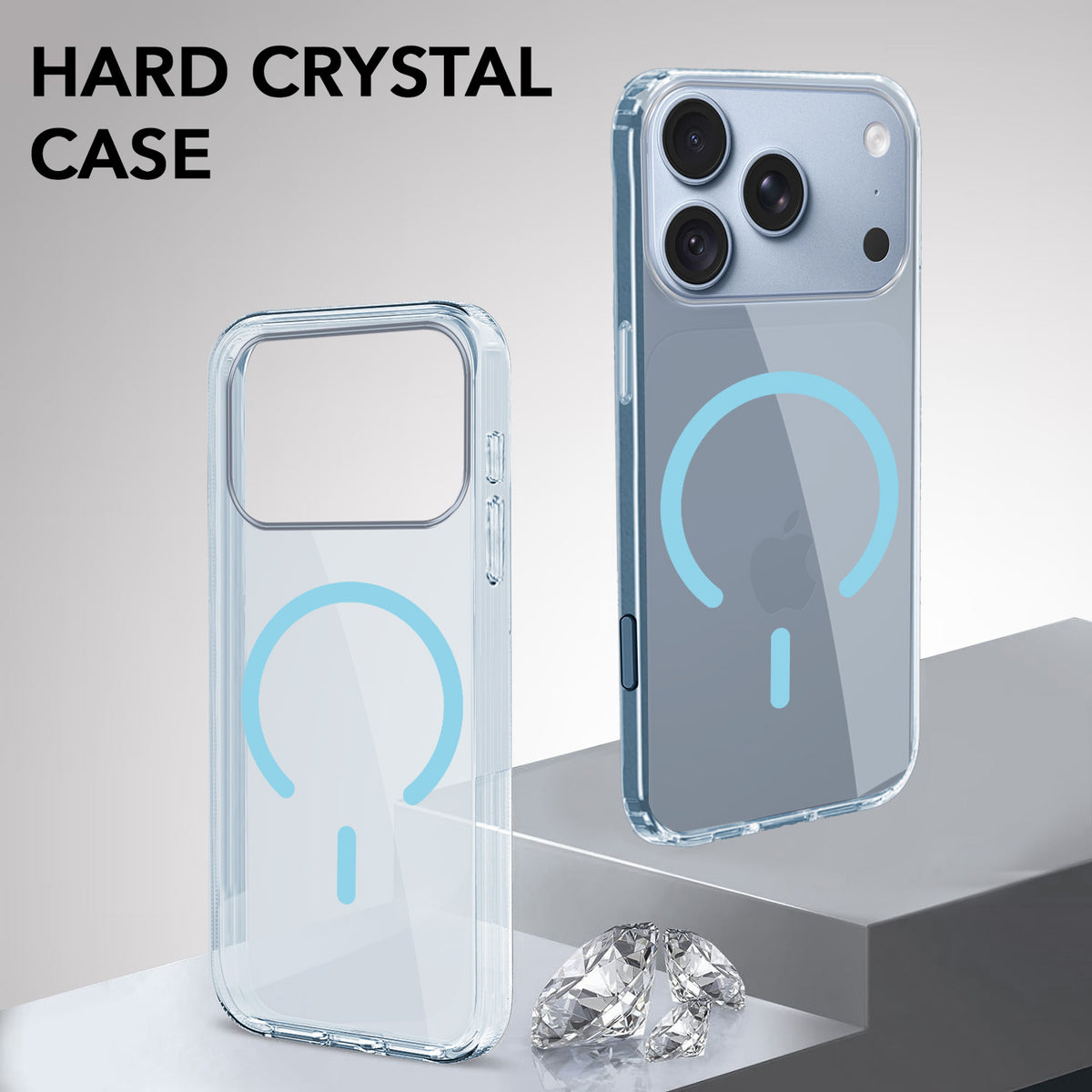 For Apple iPhone 18 Pro Max Back Cover Case Lifetime Anti-Yellow MagSafe Compatible Clear (Sleek Hard Crystal | Shockproof and Camera Protection)