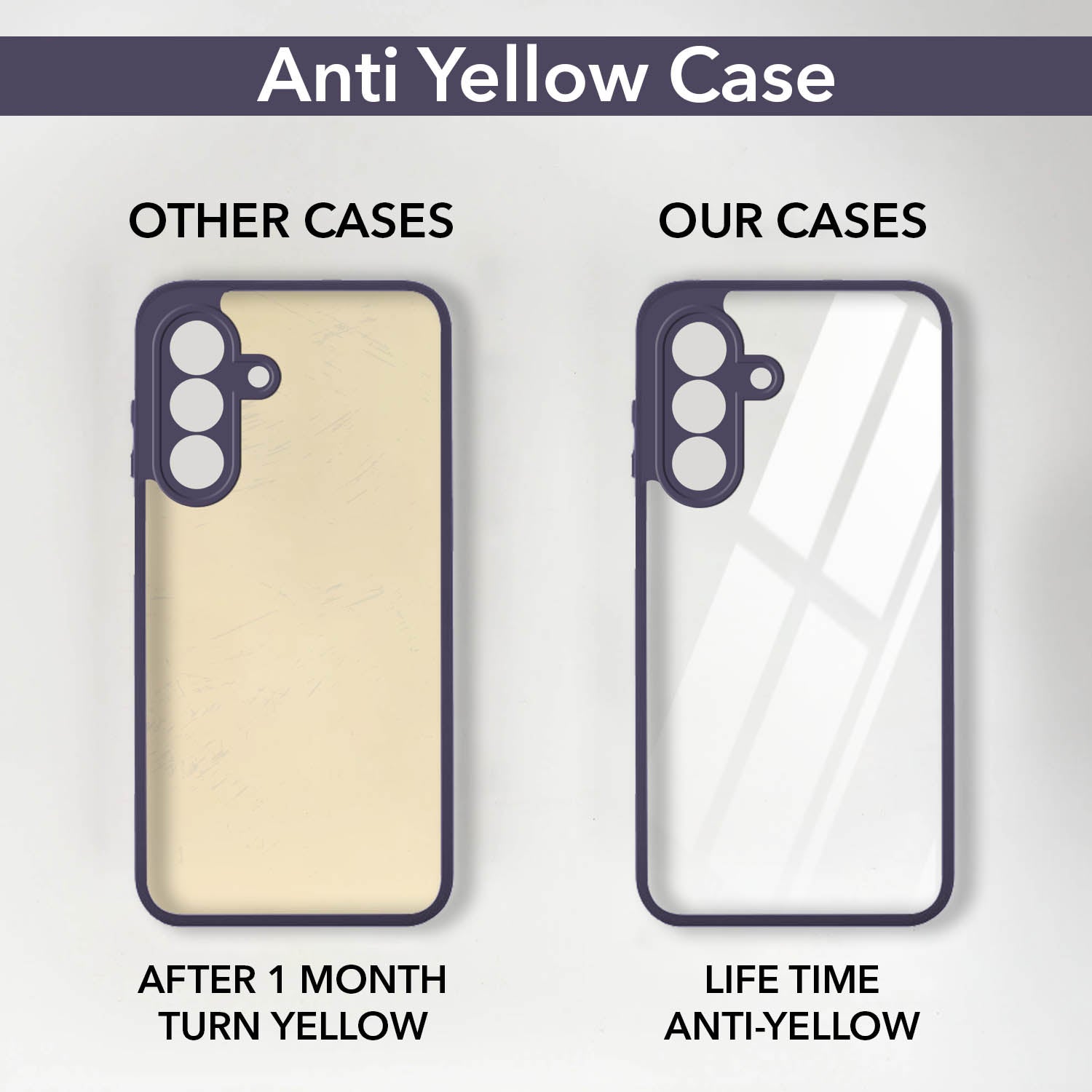 For Samsung Galaxy F70 Pro 5G Back Cover Case Ultra-Hybrid (Lifetime Anti Yellow | Anti Scratch | Crystal Clear Shockproof)
