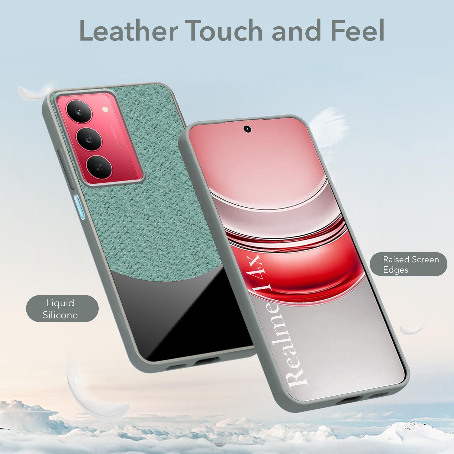 For Realme 14X Silicone Finish Back Cover Case (Premium Minimalist Professional Feel | Camera Protection Bump)